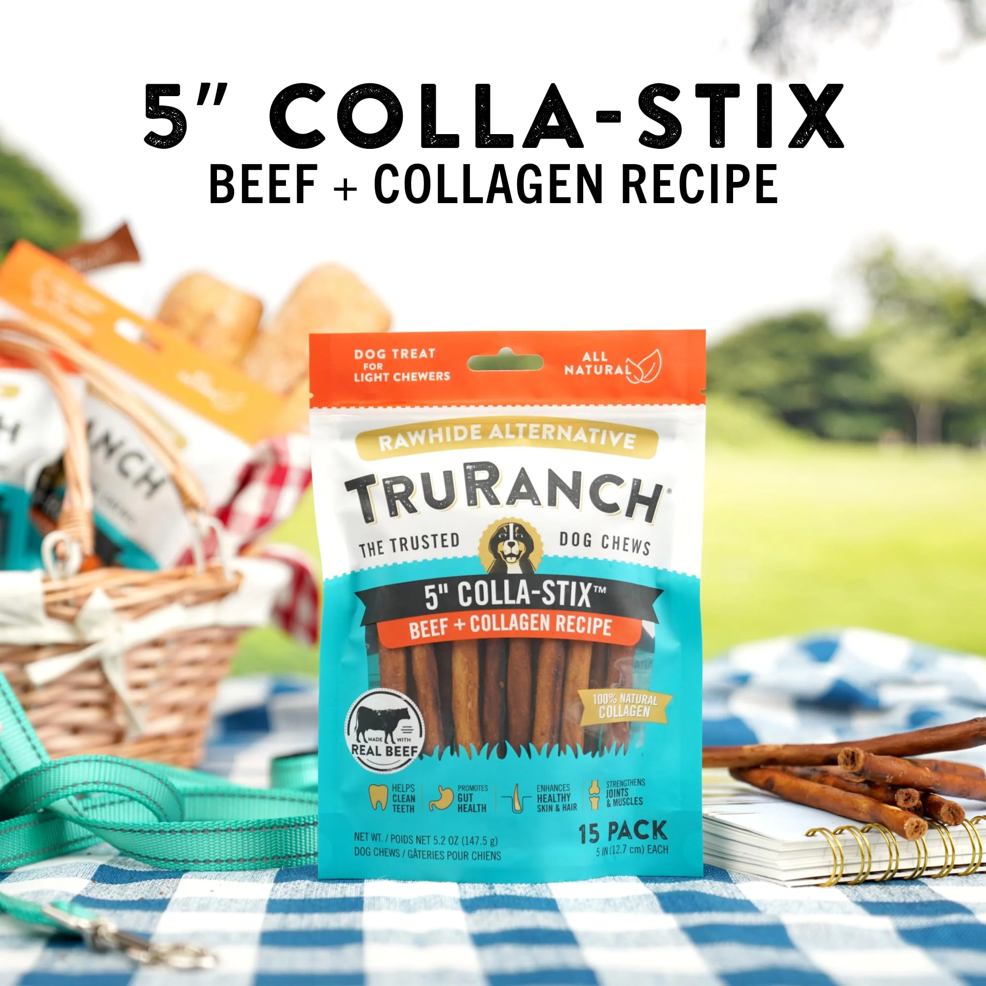 TRURANCH Collagen Sticks for Dogs - 5-inch Rawhide Alternative for Joints & Skin Health - Image 7