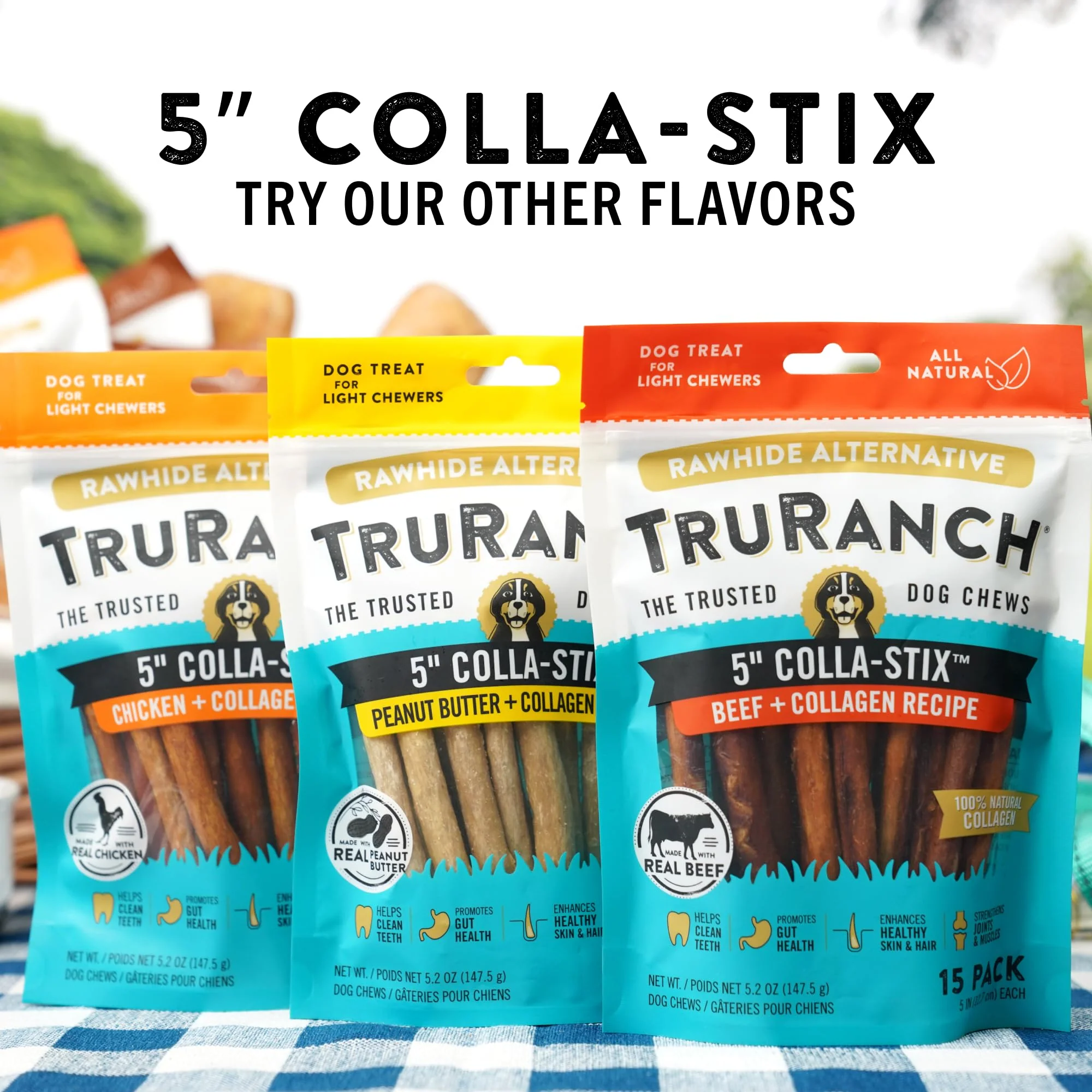 TRURANCH Collagen Sticks for Dogs - 5-inch Rawhide Alternative for Joints & Skin Health - Image 8