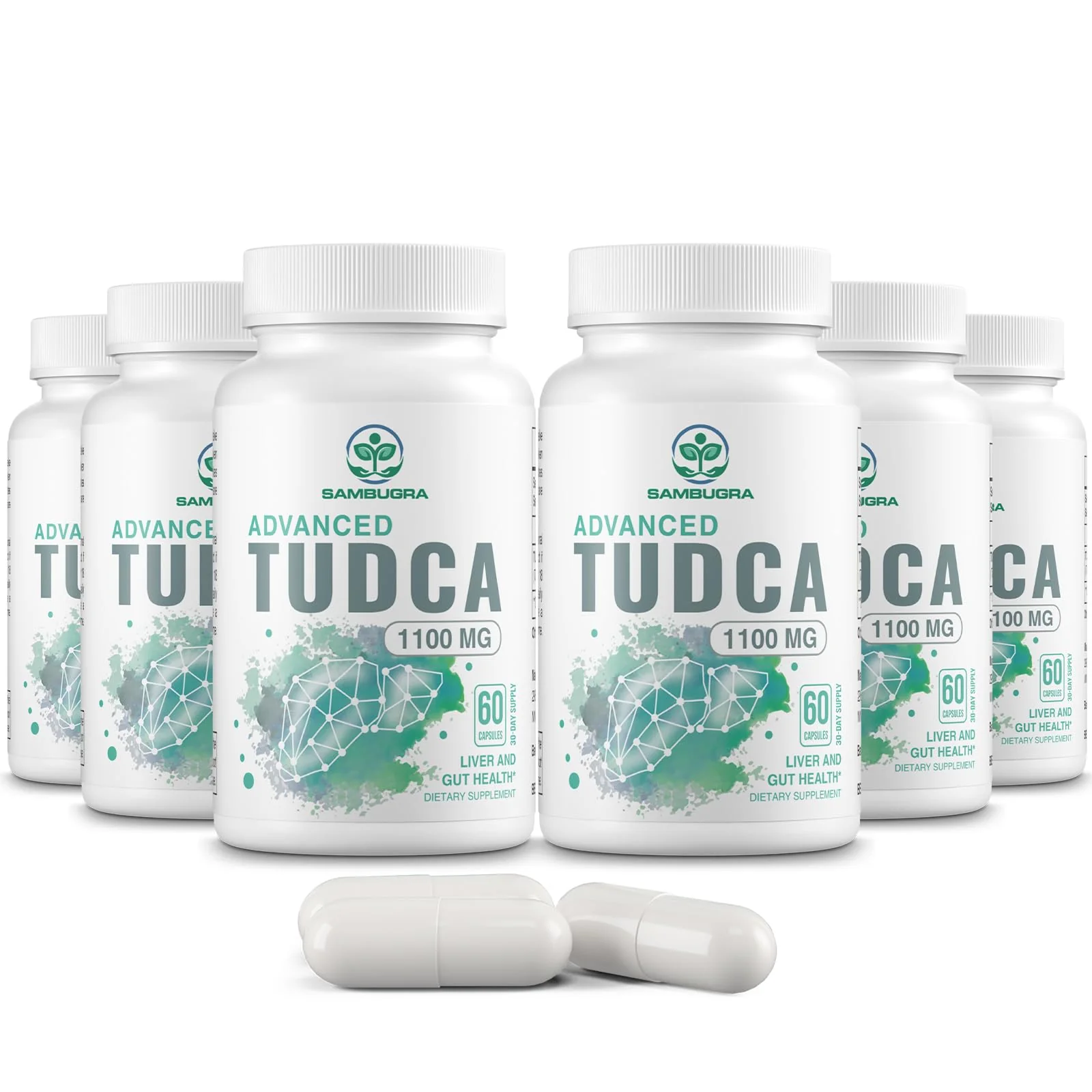 TUDCA 1100mg – Ultra Strength Liver Support (360 Capsules, Pack of 6)
