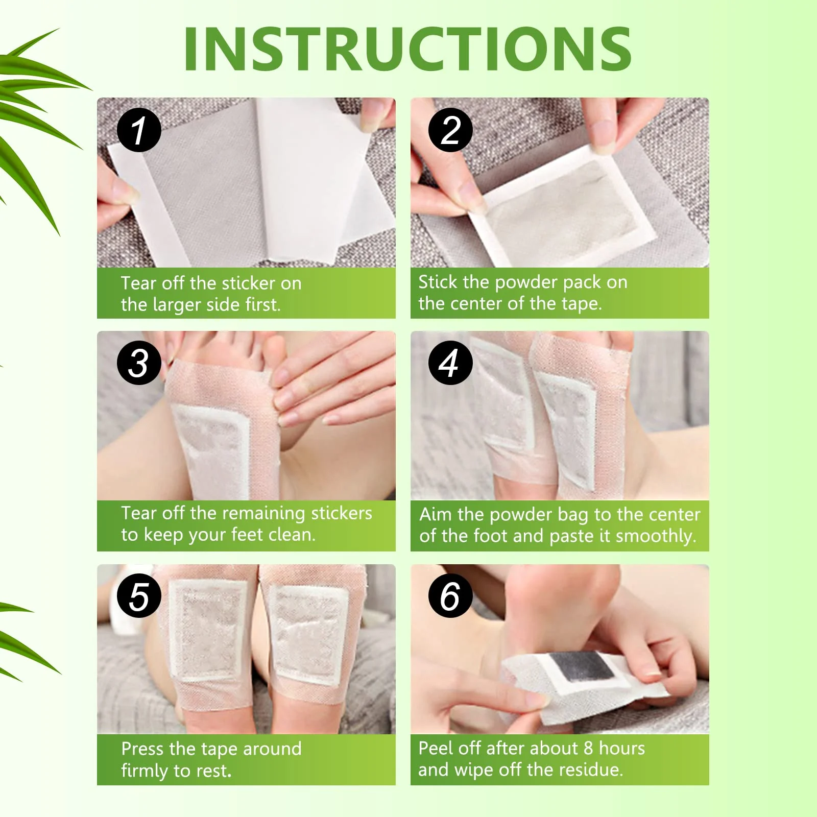 Tudiqe 50PCS Ginger Bamboo Vinegar Foot Pads – Sleep & Deep Cleansing Patches - Image 5