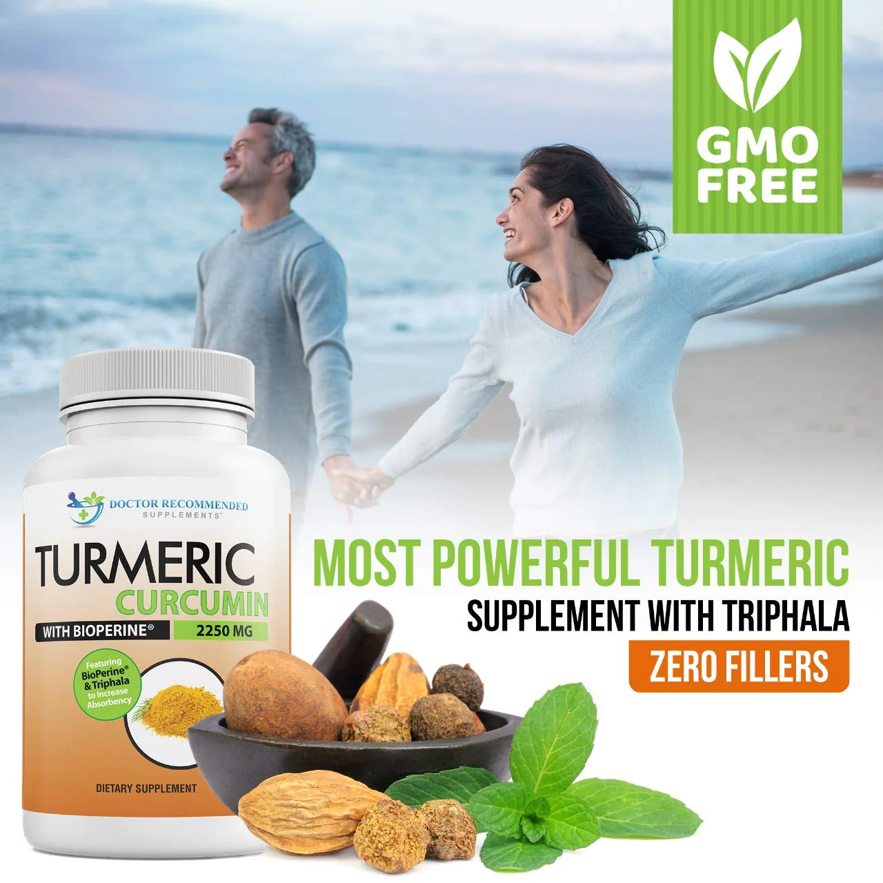 Turmeric Curcumin 2250mg/day — Bioperine Veggie Caps — 100% Organic | Pack of 3 | Doctor Recommended Supplements - Image 8