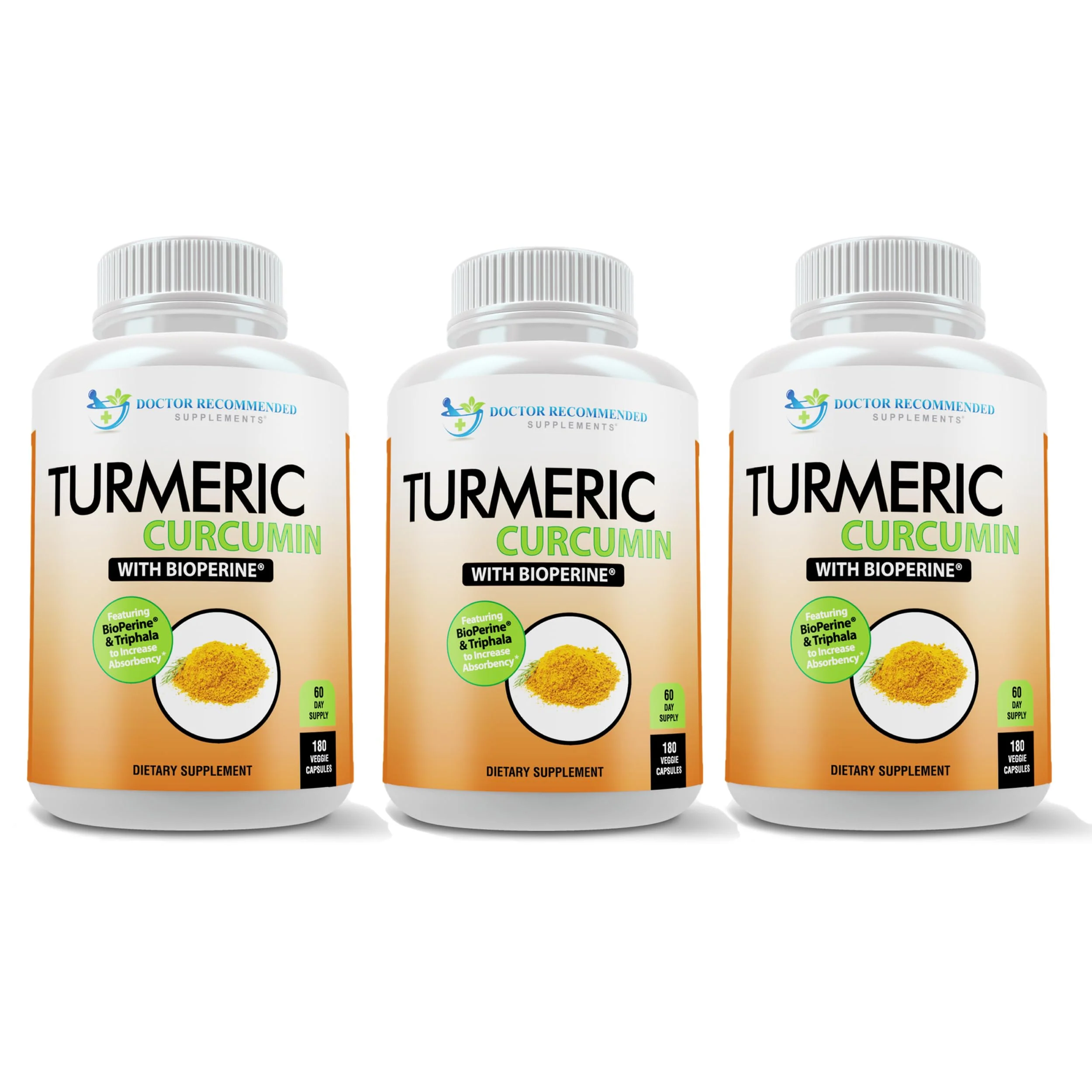 Turmeric Curcumin 2250mg/day — Bioperine Veggie Caps — 100% Organic | Pack of 3 | Doctor Recommended Supplements - Image 9
