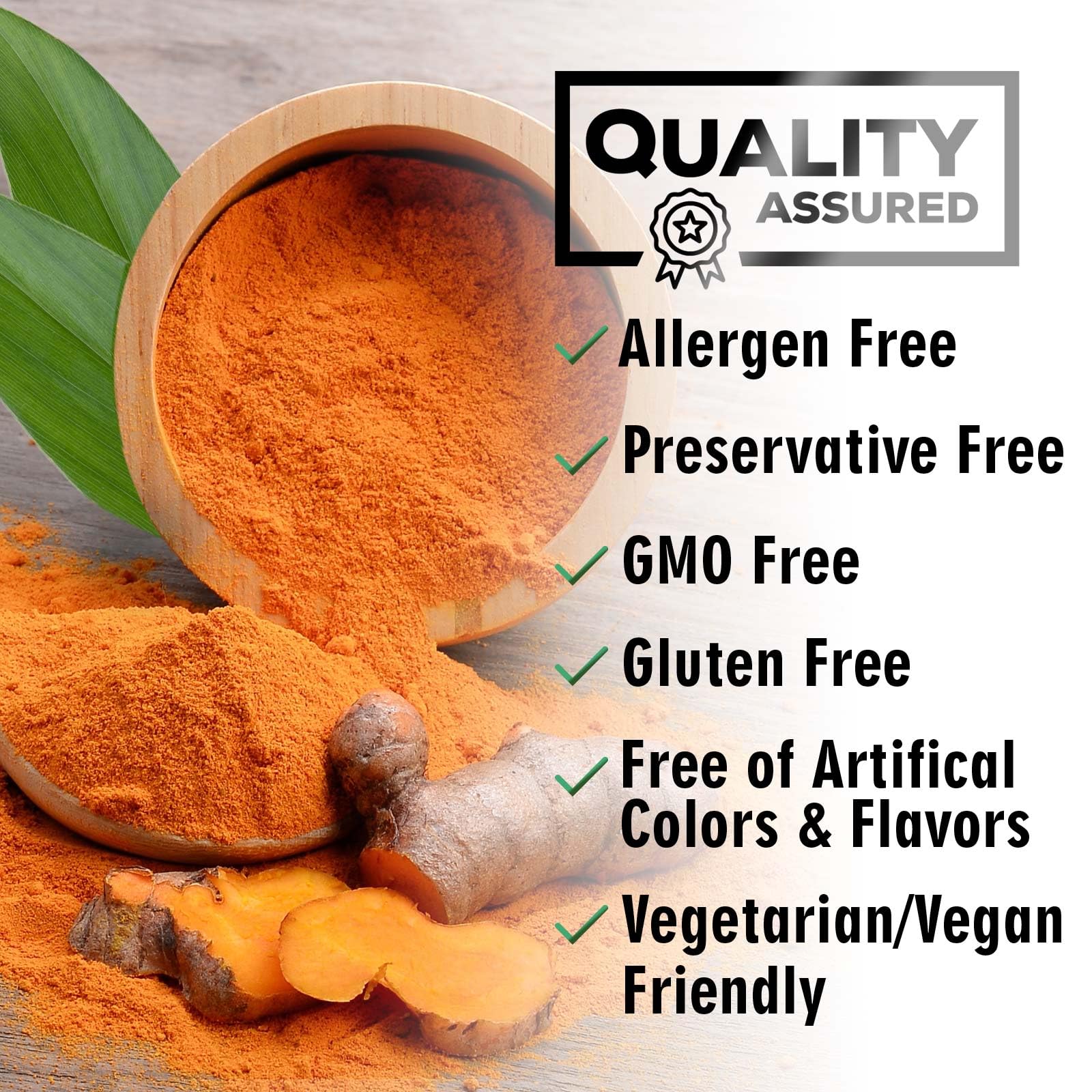 Turmeric Curcumin Supplement 2600mg – 95% Curcuminoids, BioPerine & Organic Turmeric – 240 Capsules | Made in USA - Image 8