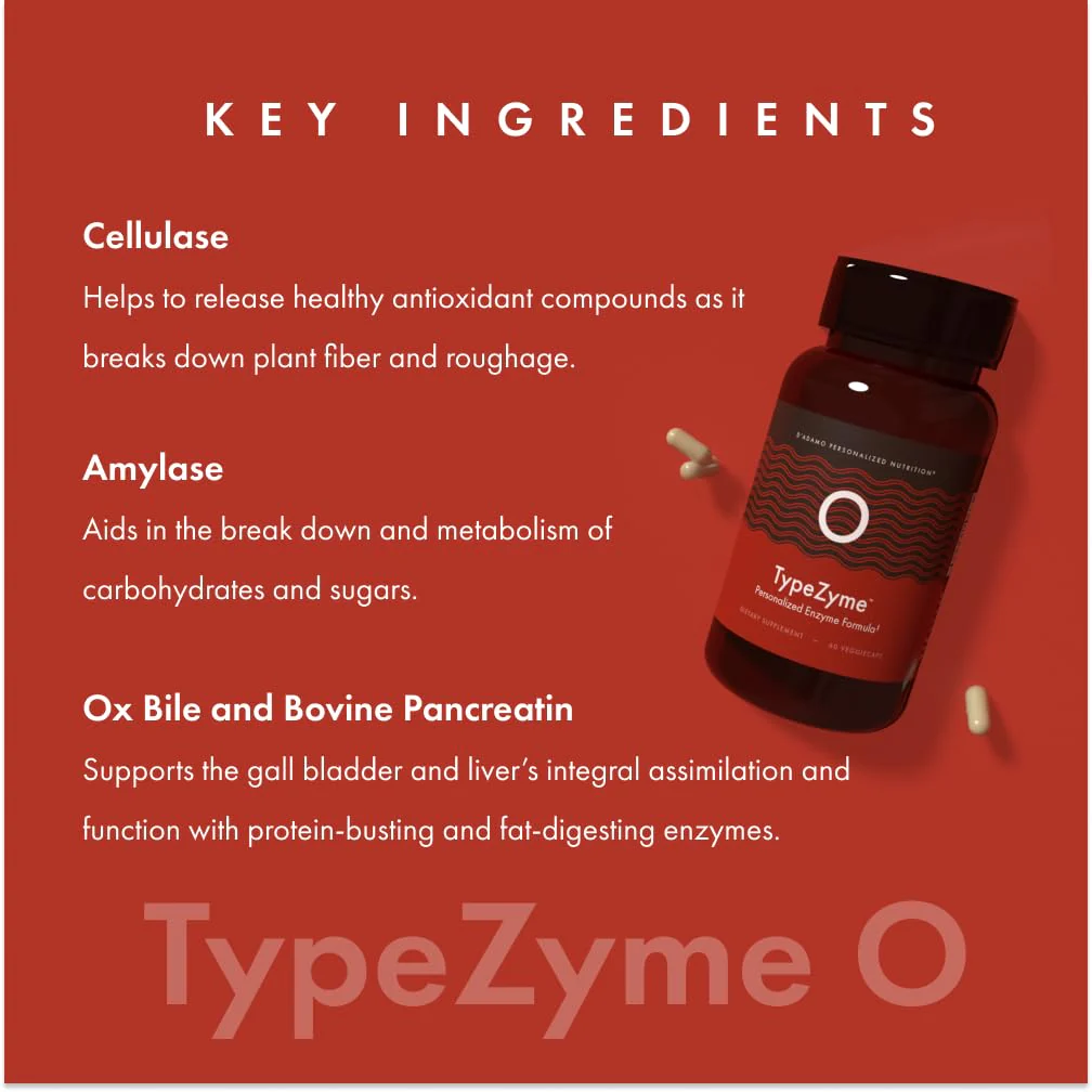 TypeZyme Digestive Enzyme for Blood Type O | D'Adamo Personalized Nutrition - Image 3