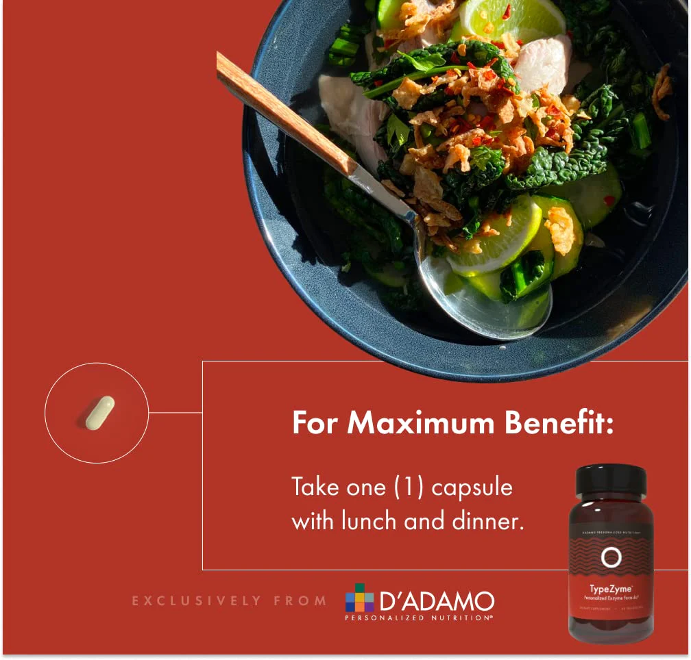 TypeZyme Digestive Enzyme for Blood Type O | D'Adamo Personalized Nutrition - Image 5