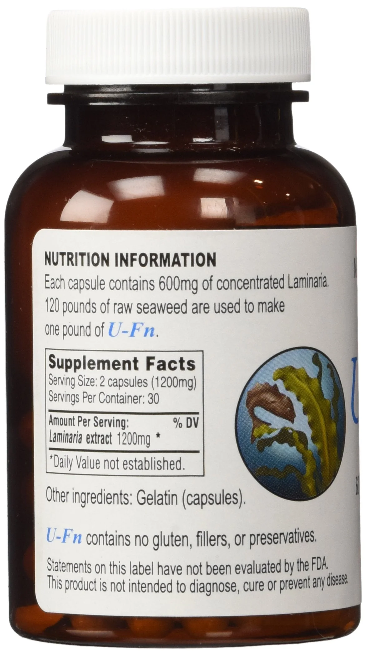 U-Fn U-Fucoidan Extract 60 Caps 600 mg | Laminaria Japonica Seaweed Supplement - Image 4