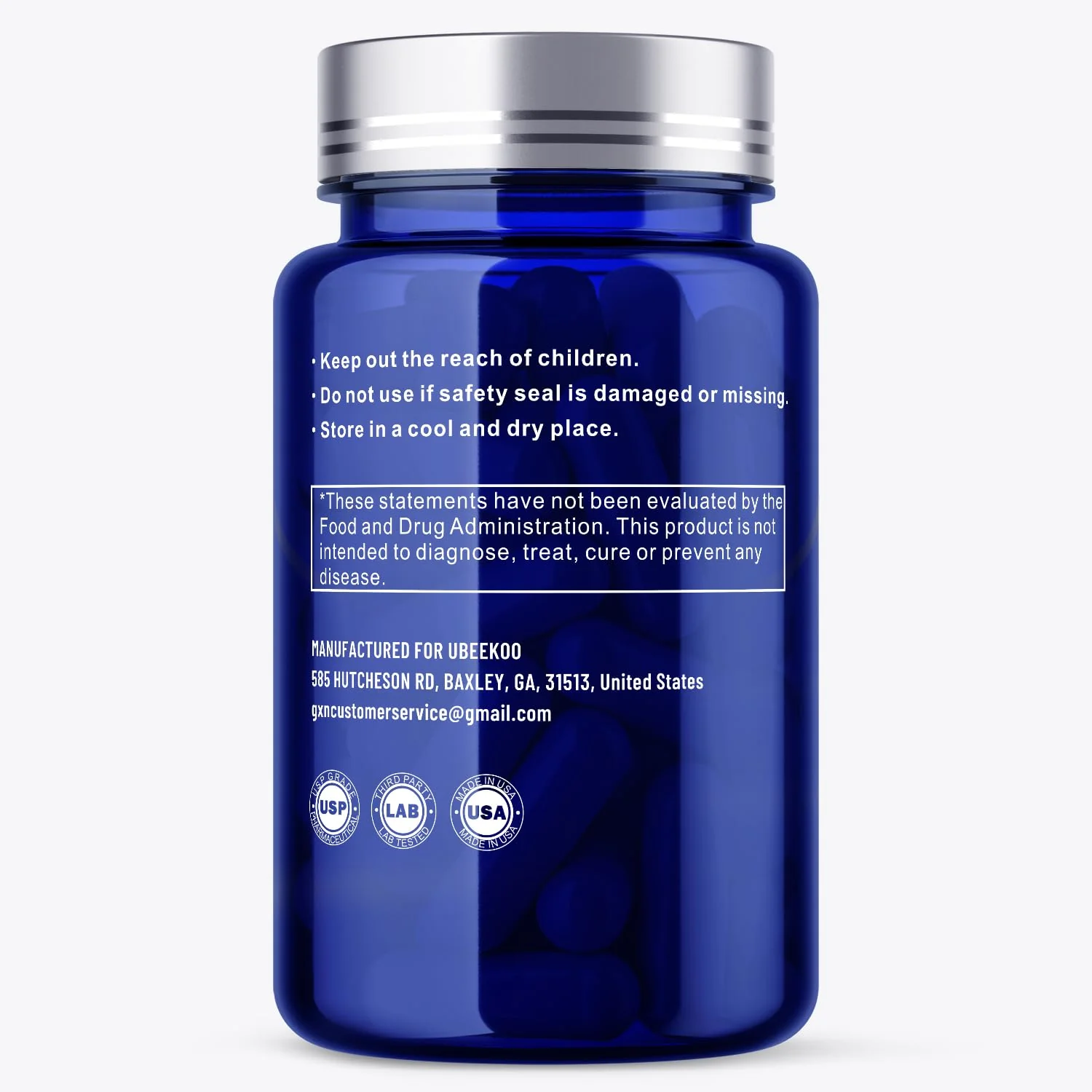 UBEEKOO 30mg Methylene Blue Capsules – Vitamin C & Organic Cacao, 60 Vegan - Image 9