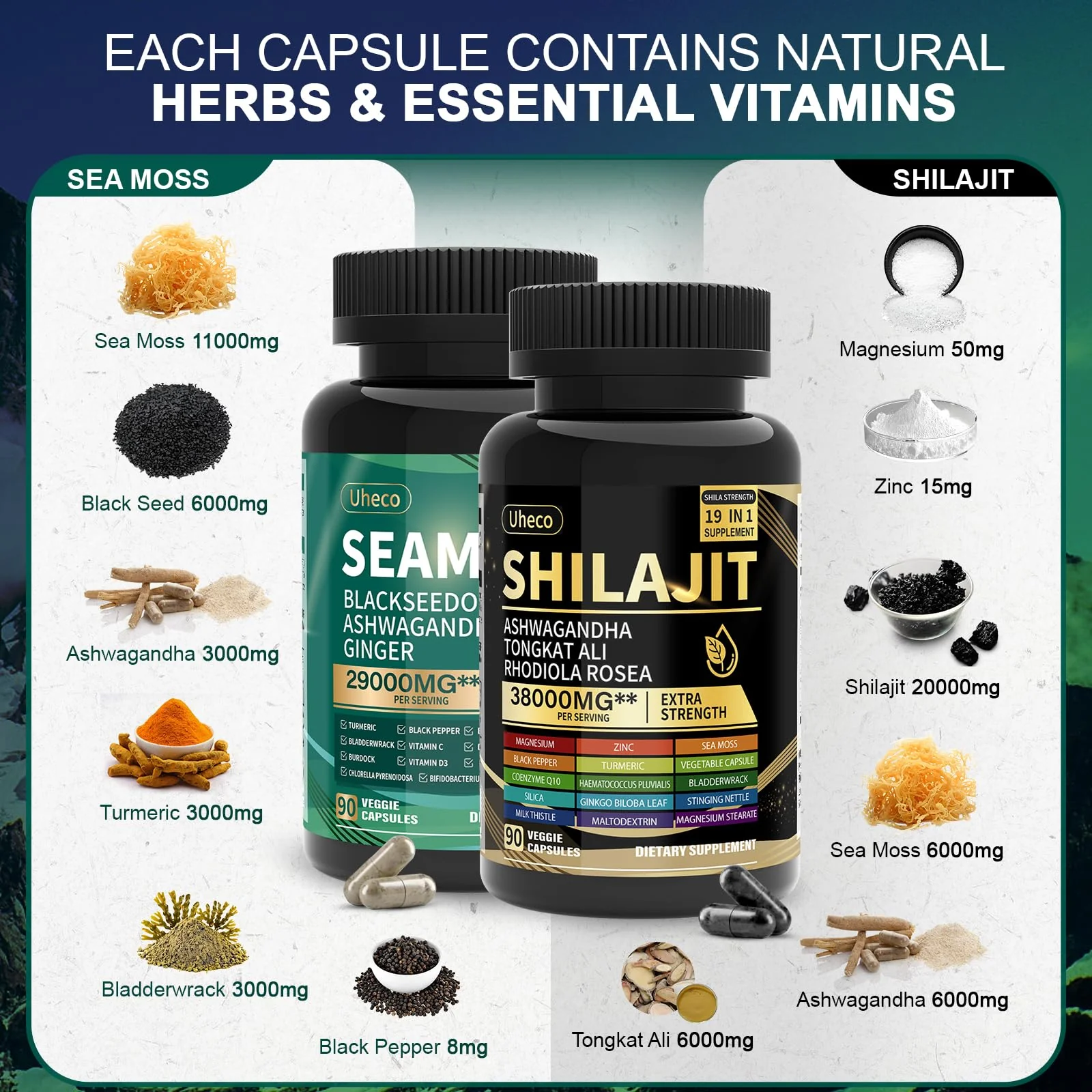 Uheco Shilajit & Sea Moss Vitality Bundle – 20000 mg Shilajit, 11000 mg Sea Moss - Image 10