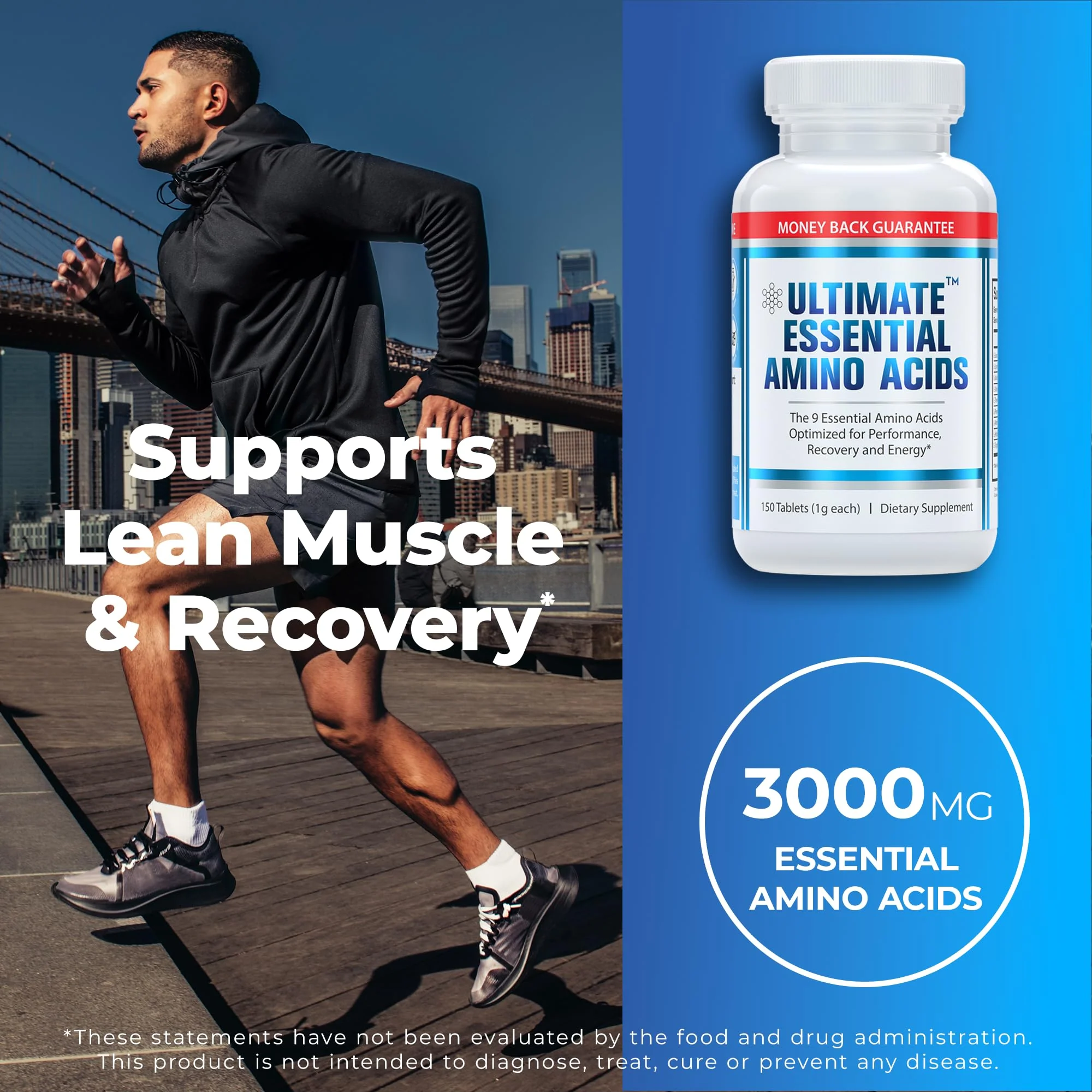Ultimate 100% Essential Amino Acids for Cutting & Workouts | 9 EAAs, 40% Leucine, Keto & Vegetarian Tablets (150) - Image 12