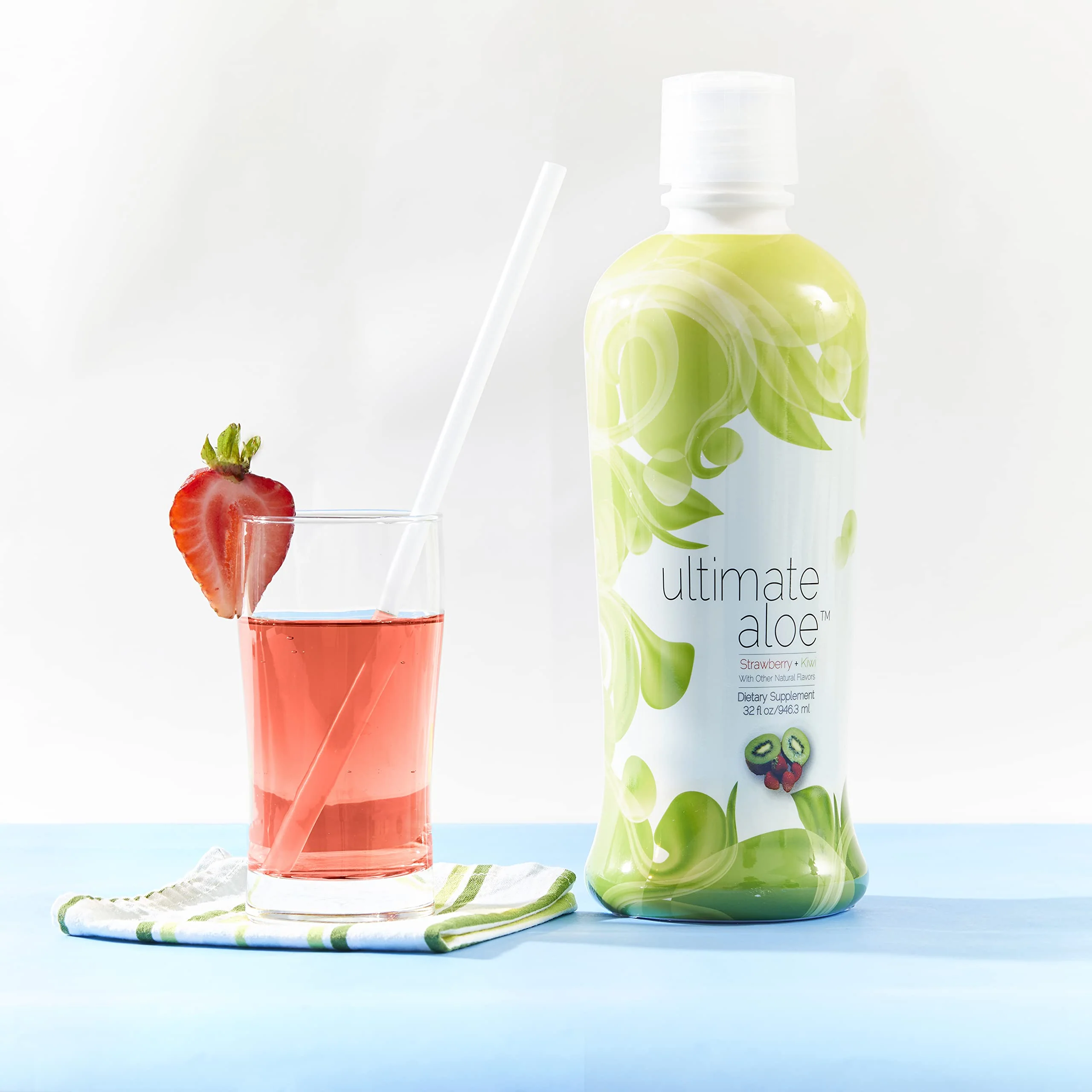 Ultimate Aloe Aloe Vera Juice – Gut Health, Digestive Comfort, Immune Support (Strawberry Kiwi, 16 Servings) - Image 2