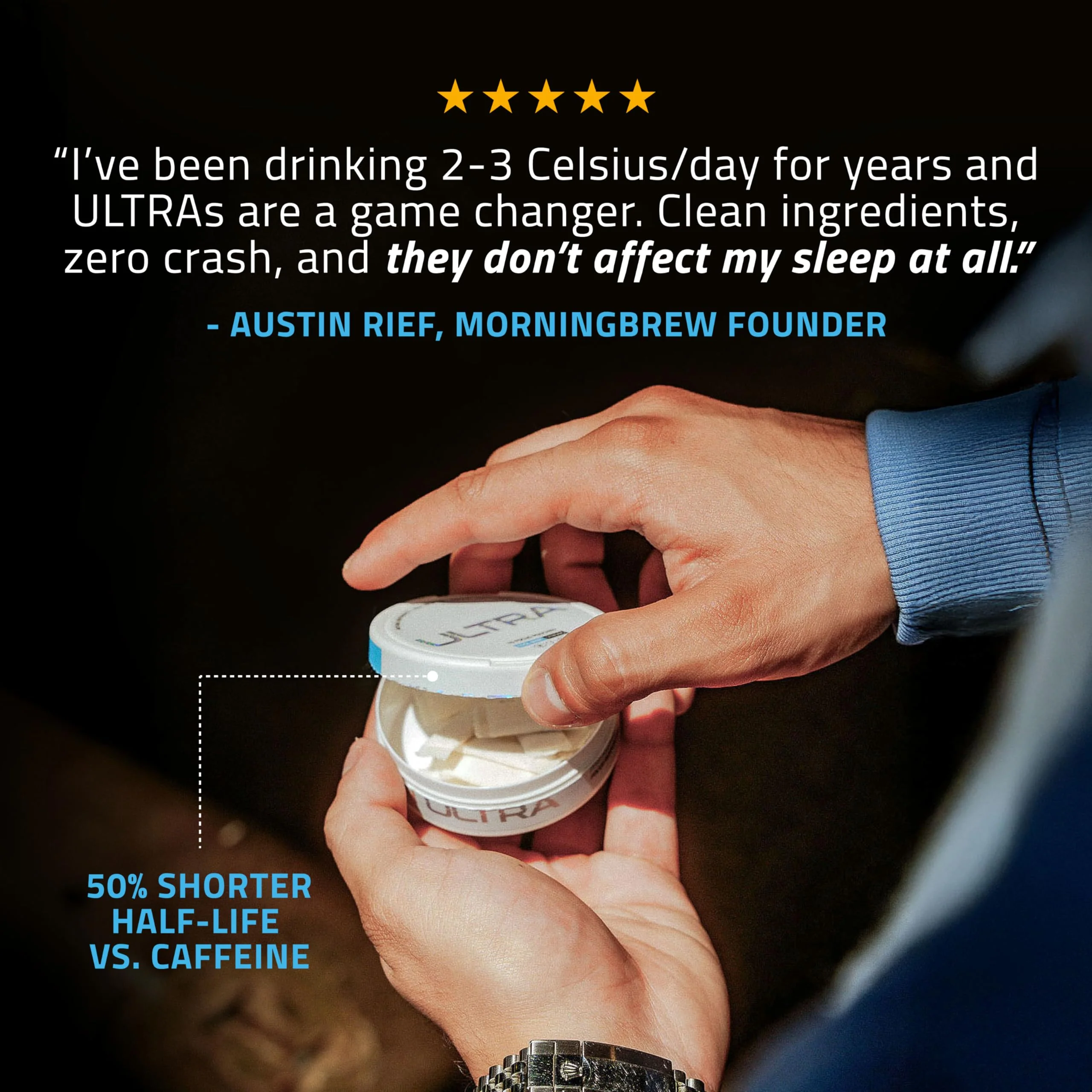 Ultra Focus Pouches – Cool Mint (3 Cans) Nicotine-Free & Caffeine-Free Nootropic Energy - Image 4
