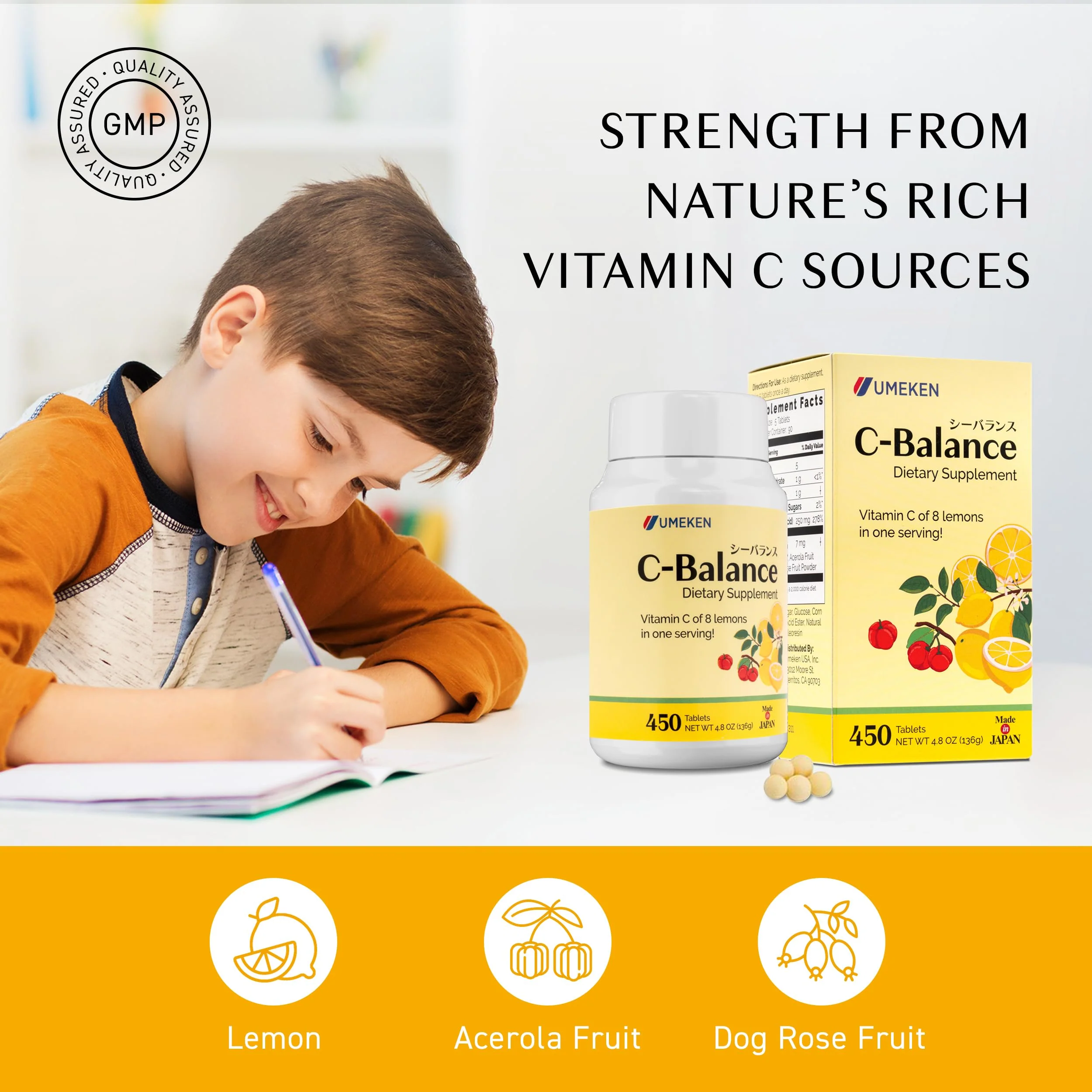 Umeken C-Balance Chewable Vitamin C – Acerola & Lemon, 136g (3 Months) - Image 12