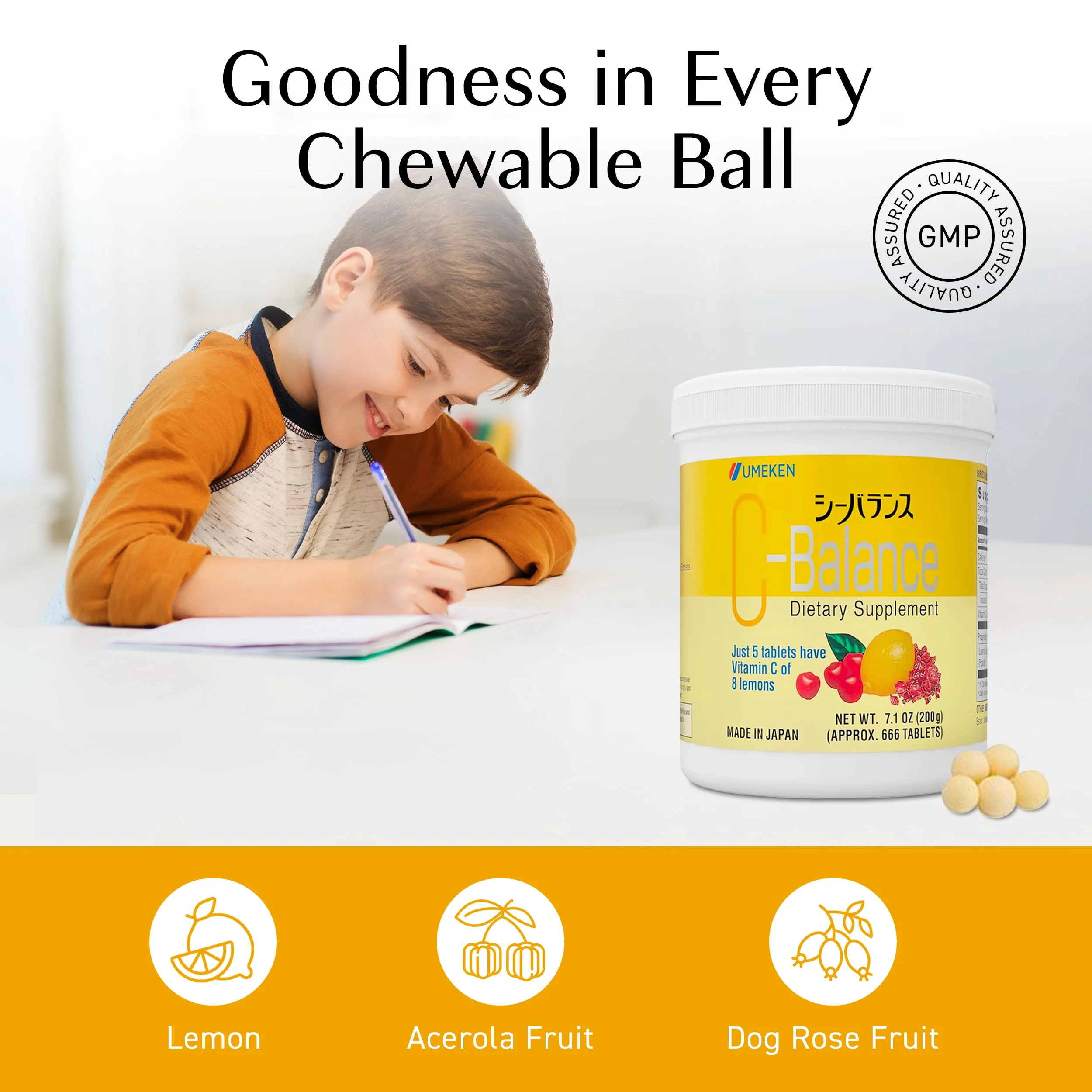 Umeken C-Balance Chewable Vitamin C – High Potency for Adults & Kids | 7.1 oz Pack of 2 - Image 19