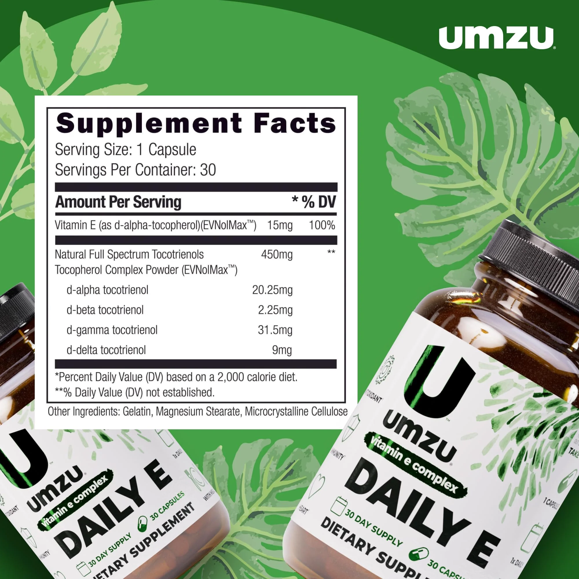 UMZU Daily E Vitamin E Capsules | 100% Daily Vitamin E | Immune Support (30 Days) - Image 4