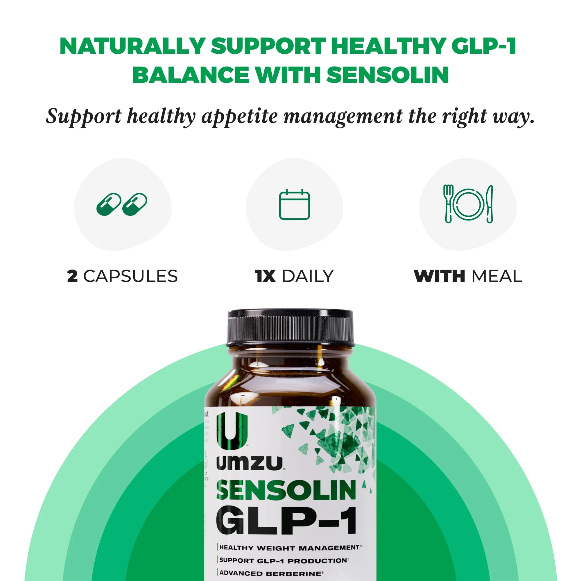 UMZU Sensolin GLP-1 Support Supplement – 30 Day Supply with Dihydroberberine, Cinnamon, Chromium & Biotin - Image 5