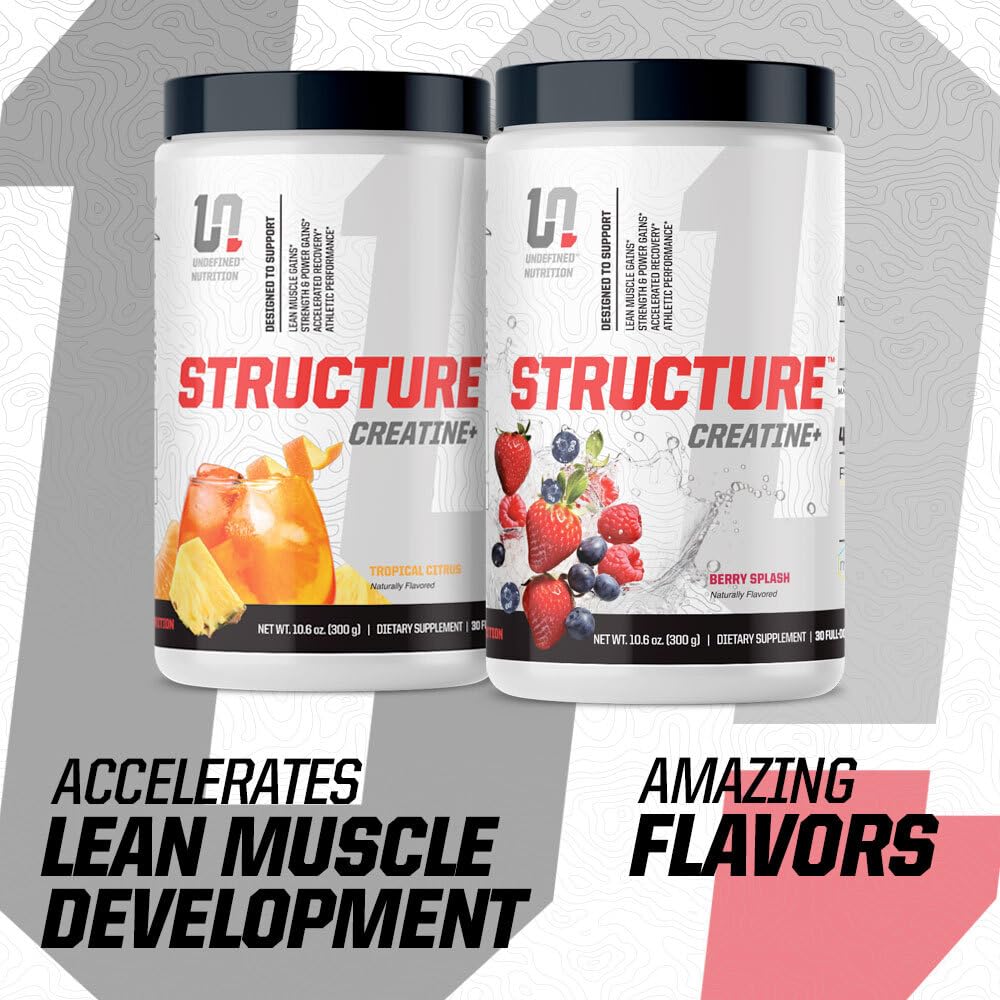 Undefined Nutrition Structure Creatine+ by Brian Shaw – 30 Servings, Tropical Citrus - Image 3