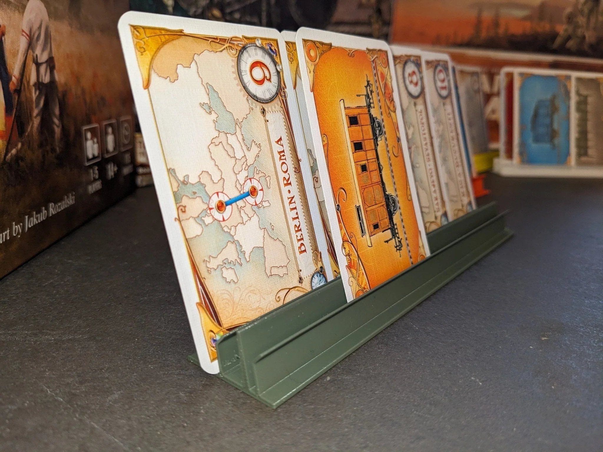 Universal Game card holder for board games . Stand for cards mini american, european up to standard poker cards with or without sleaves - Image 5