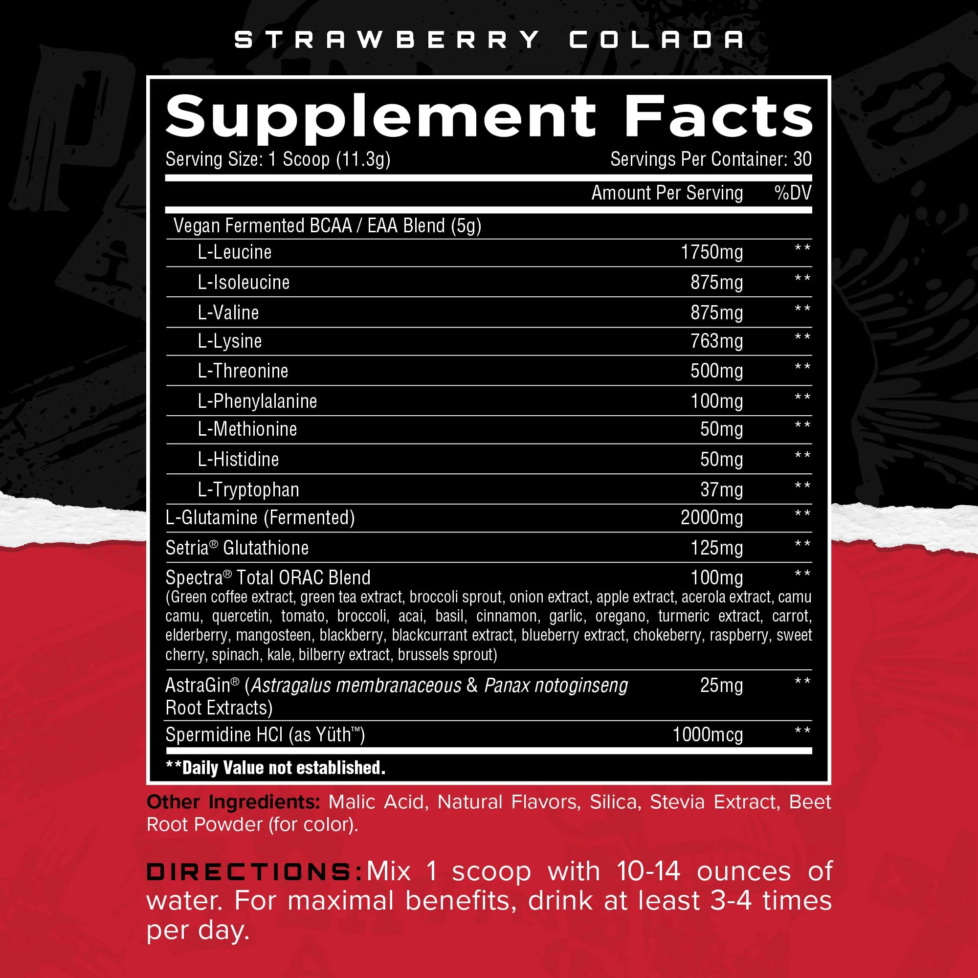 Unmatched Longevity EAA | Essential Amino Acids for Muscle Growth & Recovery | 30 Servings Strawberry Colada - Image 2