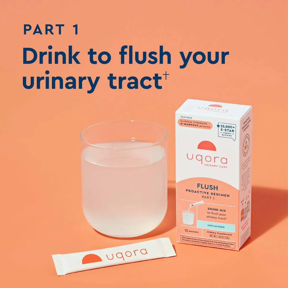 Uqora Flush - D-Mannose Urinary Health Drink Mix, 20 Packets (Unflavored) – Gluten-Free & Vegan - Image 12