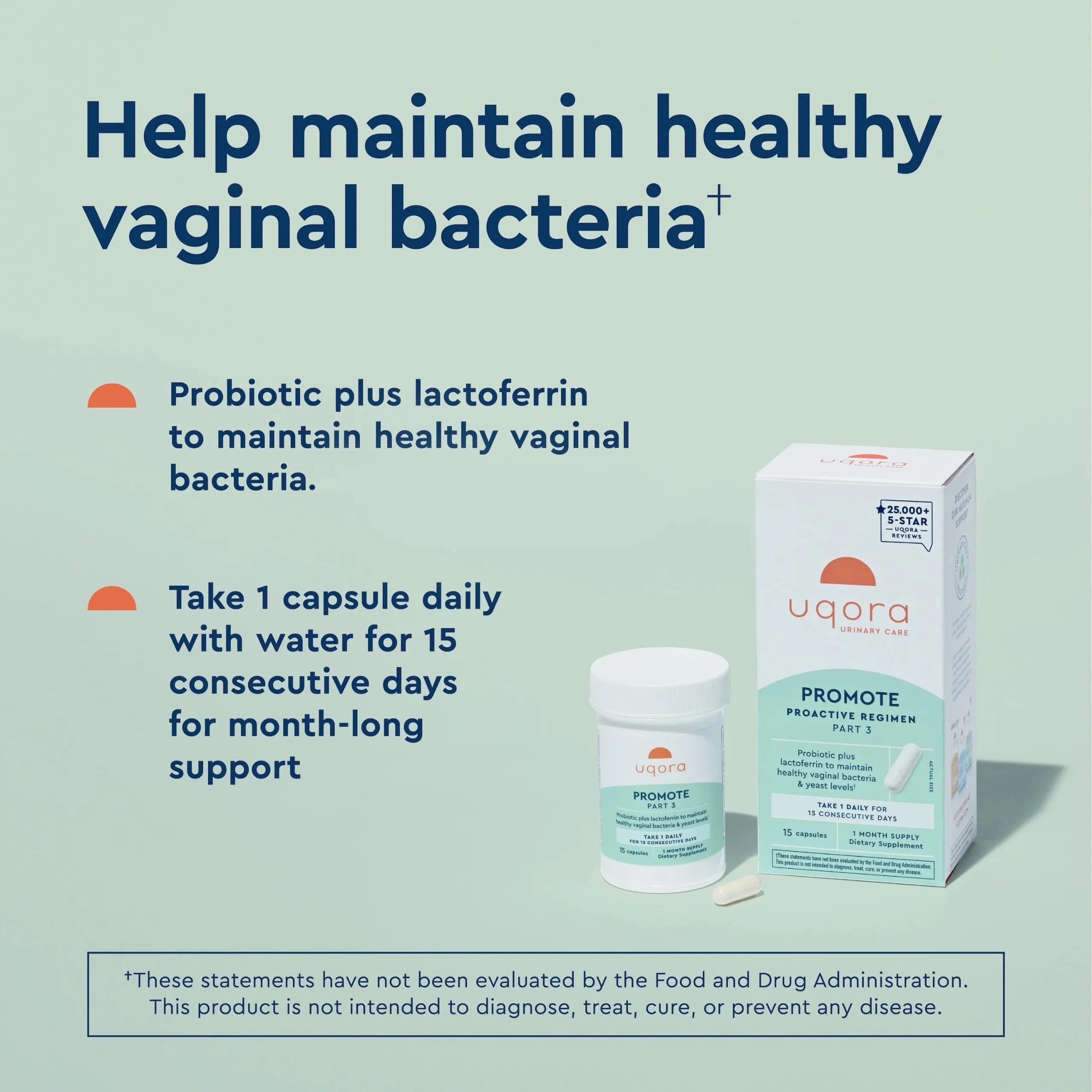 Uqora Promote Probiotic for Women – Vaginal Health Support | Gluten-Free, 2 Pack, 30 Capsules - Image 12