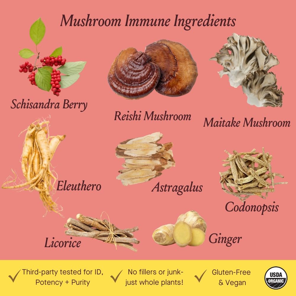 Urban Moonshine Mushroom Immune – Daily Immune Support with Reishi & Astragalus (Gluten Free, 8.4 Fl Oz) - Image 3
