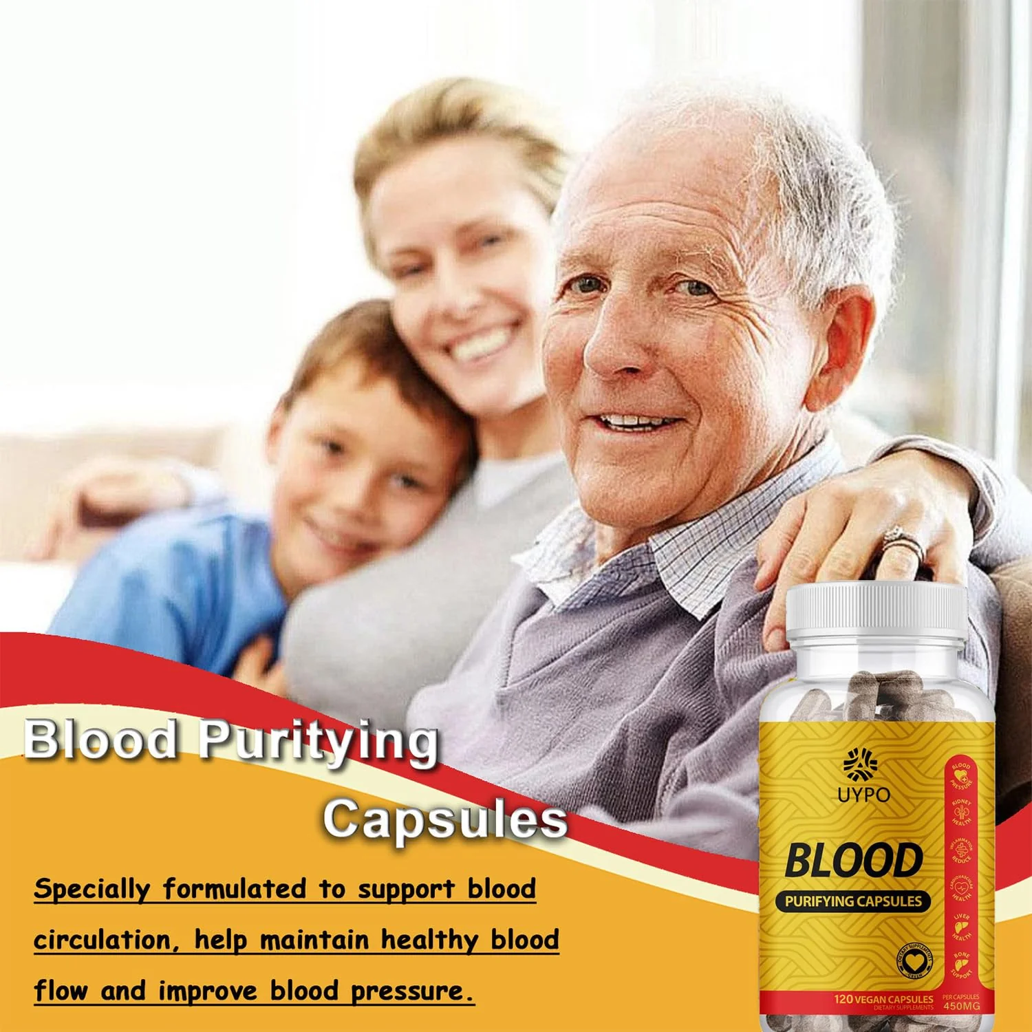 UYPO Blood Purifying Capsules – Gluten Free, GMO-Free, Vegan 450 mg (2PCS) - Image 2