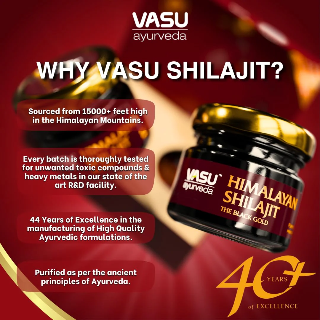 VASU Ayurveda Himalayan Shilajit Resin 400mg – Lab Tested Energy Booster (2-Pack) - Image 7