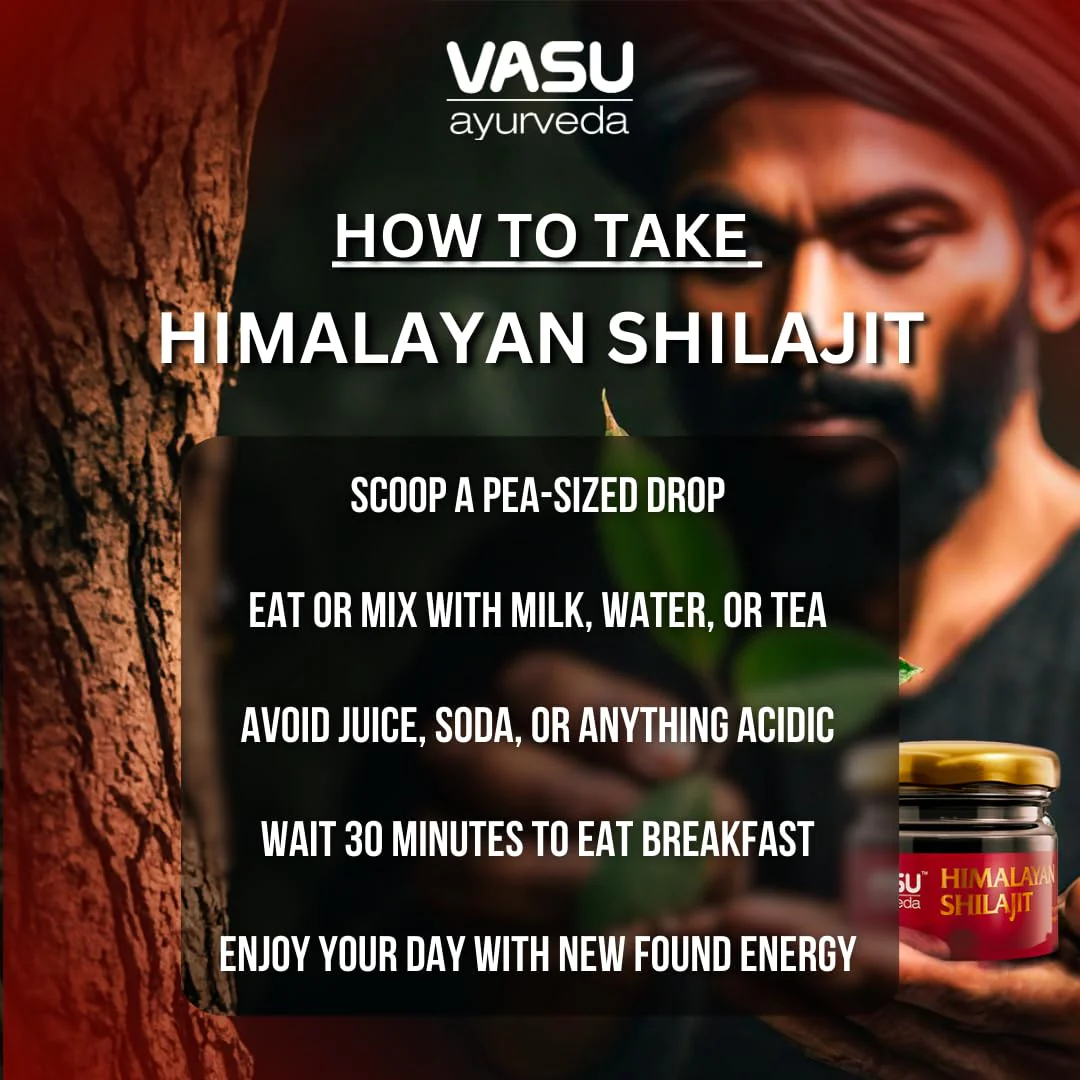 VASU Ayurveda Himalayan Shilajit Resin 400mg – Lab Tested Energy Booster (2-Pack) - Image 8
