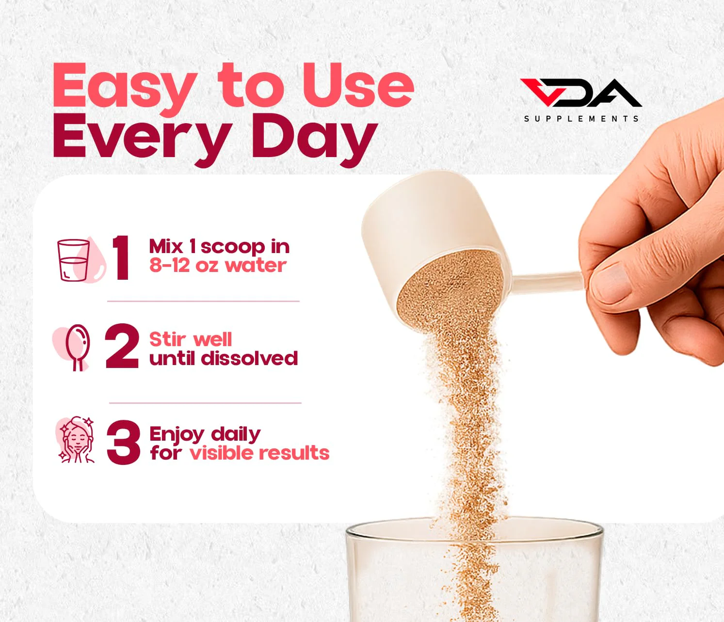 VDA Collagen Burn – Flavorless Hydrolyzed Collagen with Peptides (Types I–X) | 40 Servings - Image 5