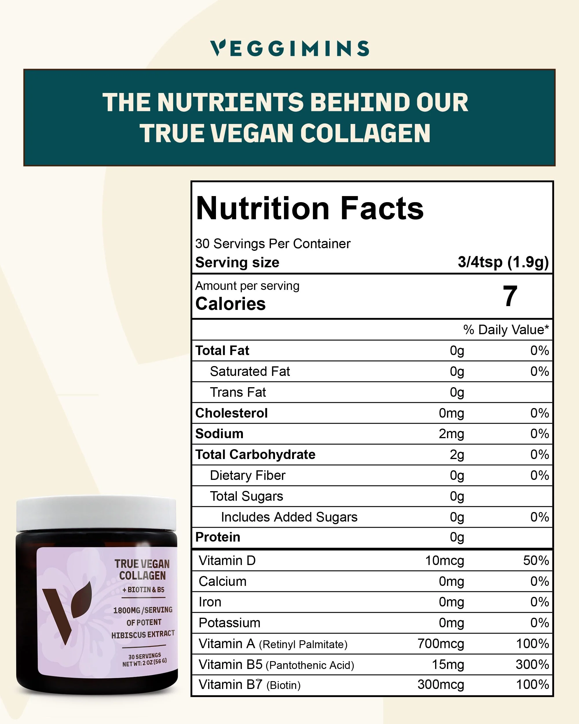 Veggimins True Vegan Collagen – Hibiscus Powder for Hair & Skin - Image 10