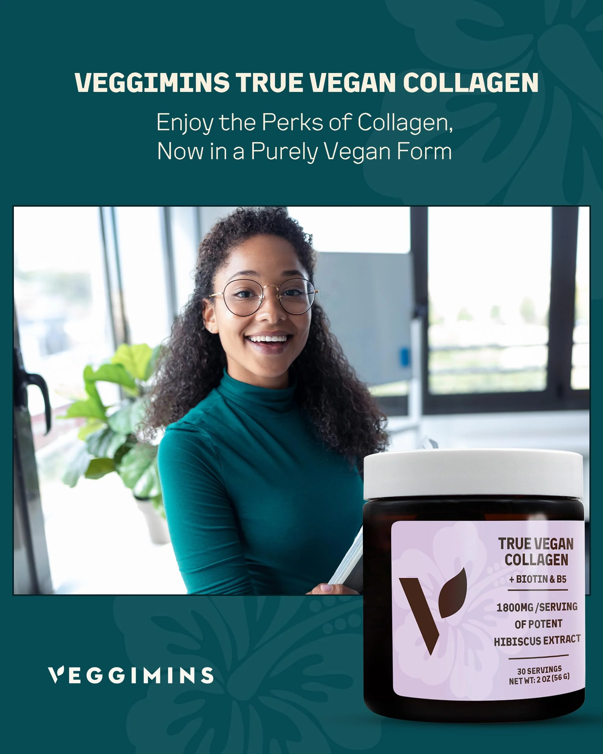 Veggimins True Vegan Collagen – Hibiscus Powder for Hair & Skin - Image 11