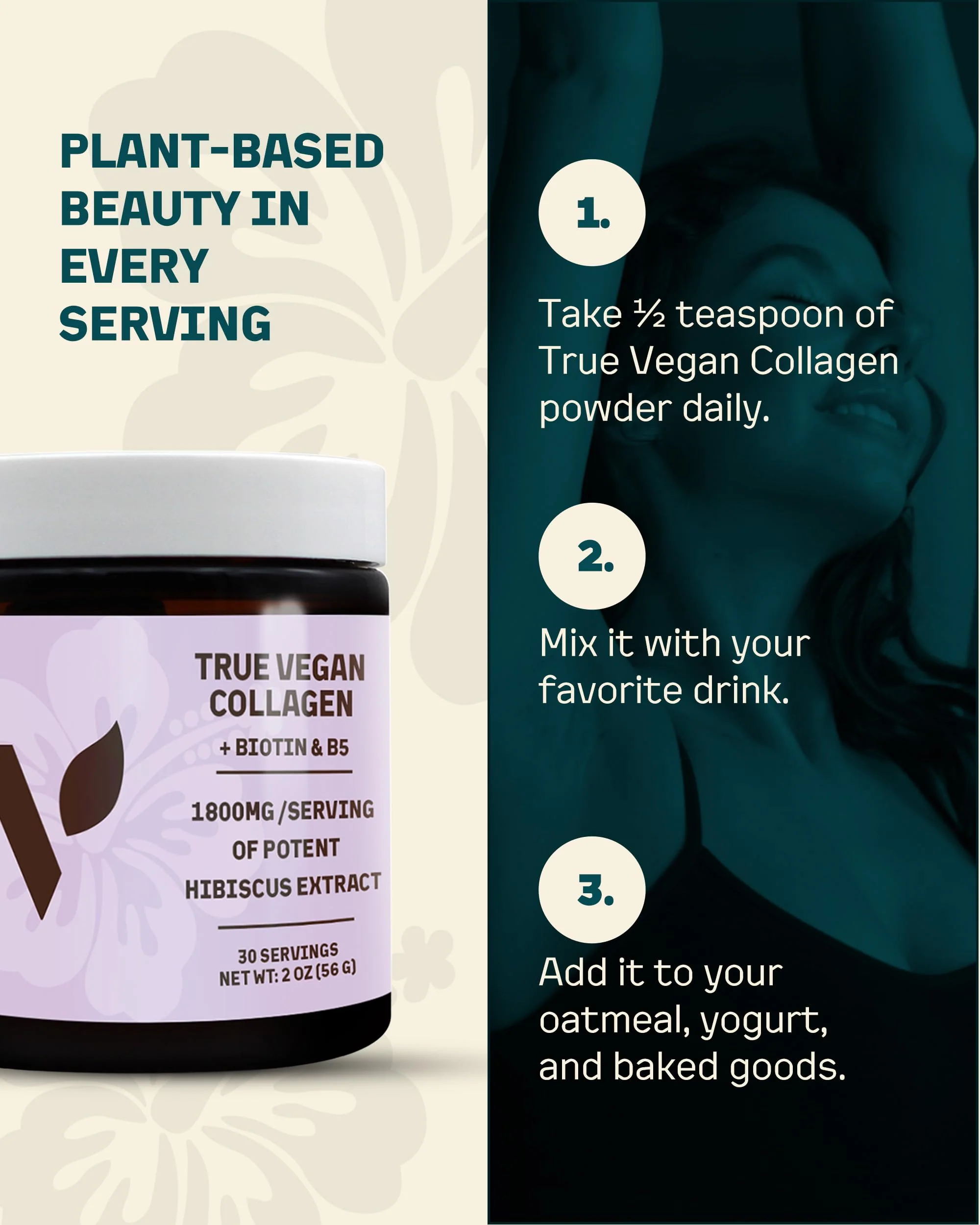Veggimins True Vegan Collagen – Hibiscus Powder for Hair & Skin - Image 7