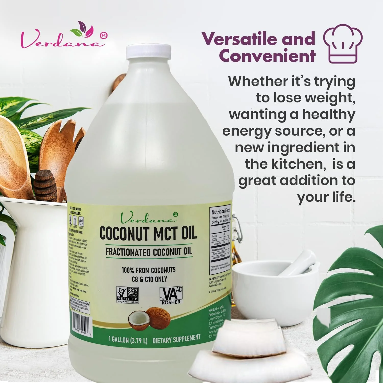 Verdana Coconut MCT Oil 1 Gallon – 100% Coconut, Keto Coffee & More - Image 13