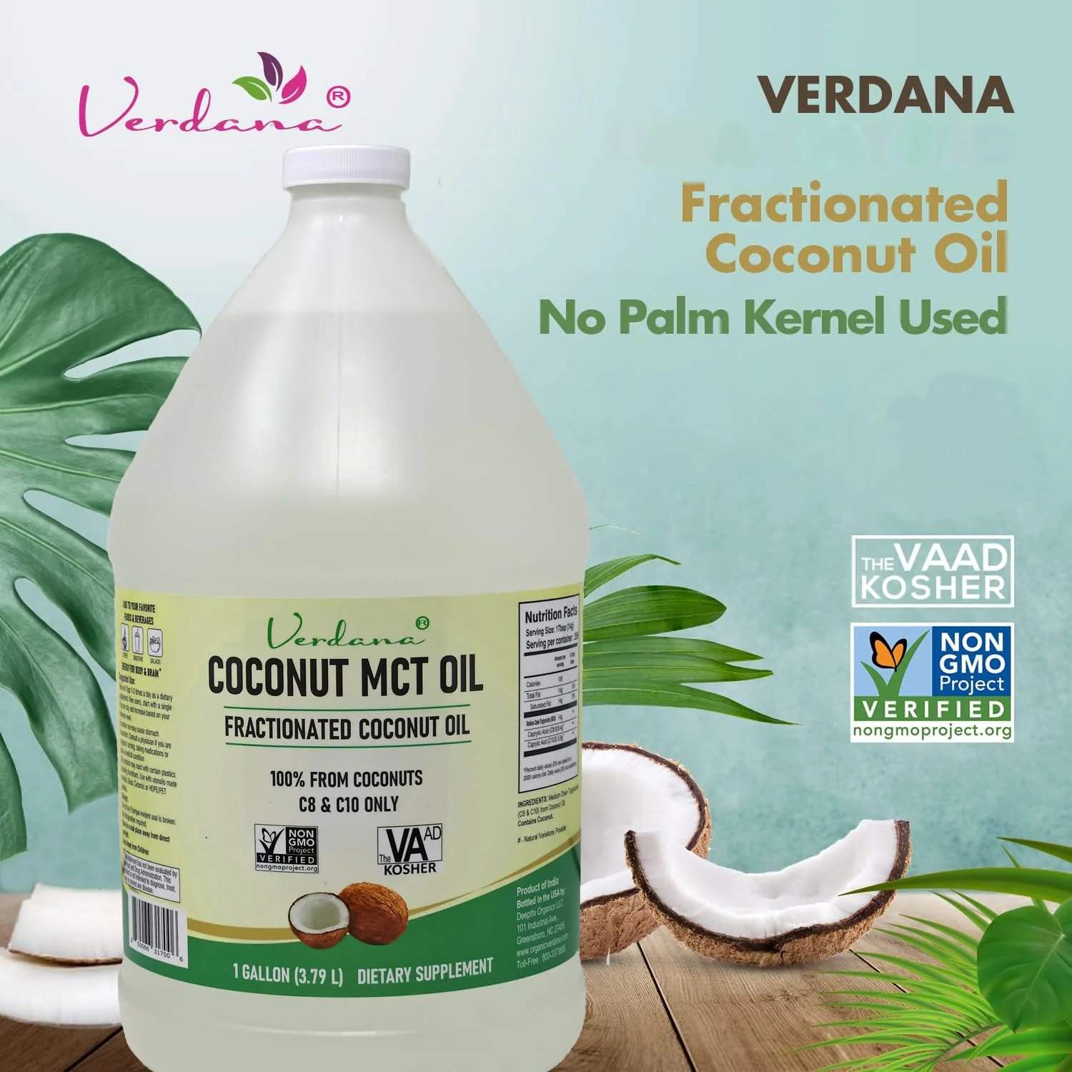 Verdana Coconut MCT Oil 1 Gallon – 100% Coconut, Keto Coffee & More - Image 4
