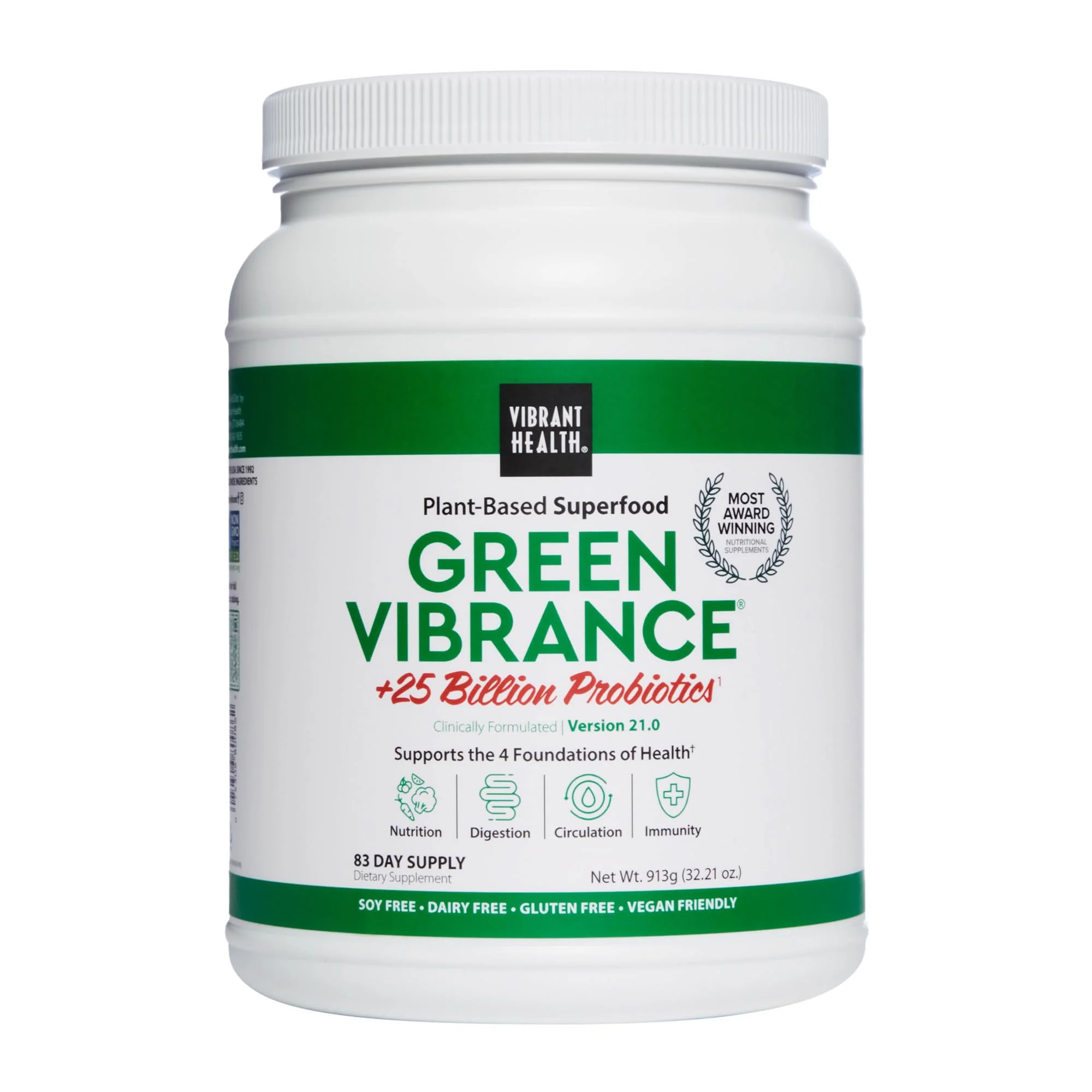 Vibrant Health Green Vibrance | 65 Plant-Based Superfoods, 25 Billion Probiotics, 83 Servings - Image 10