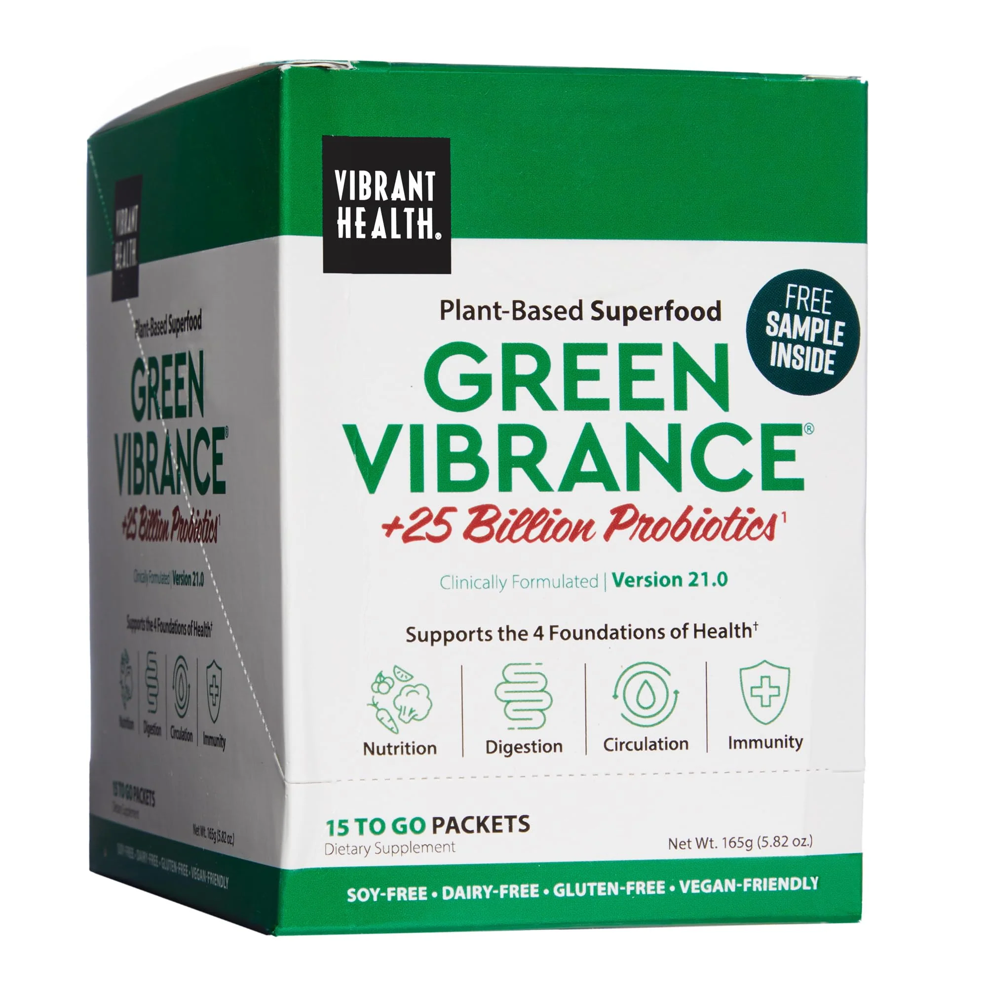 Vibrant Health Green Vibrance Packets – Travel-Friendly Vegan Superfood Powder, 15 Packets - Image 10