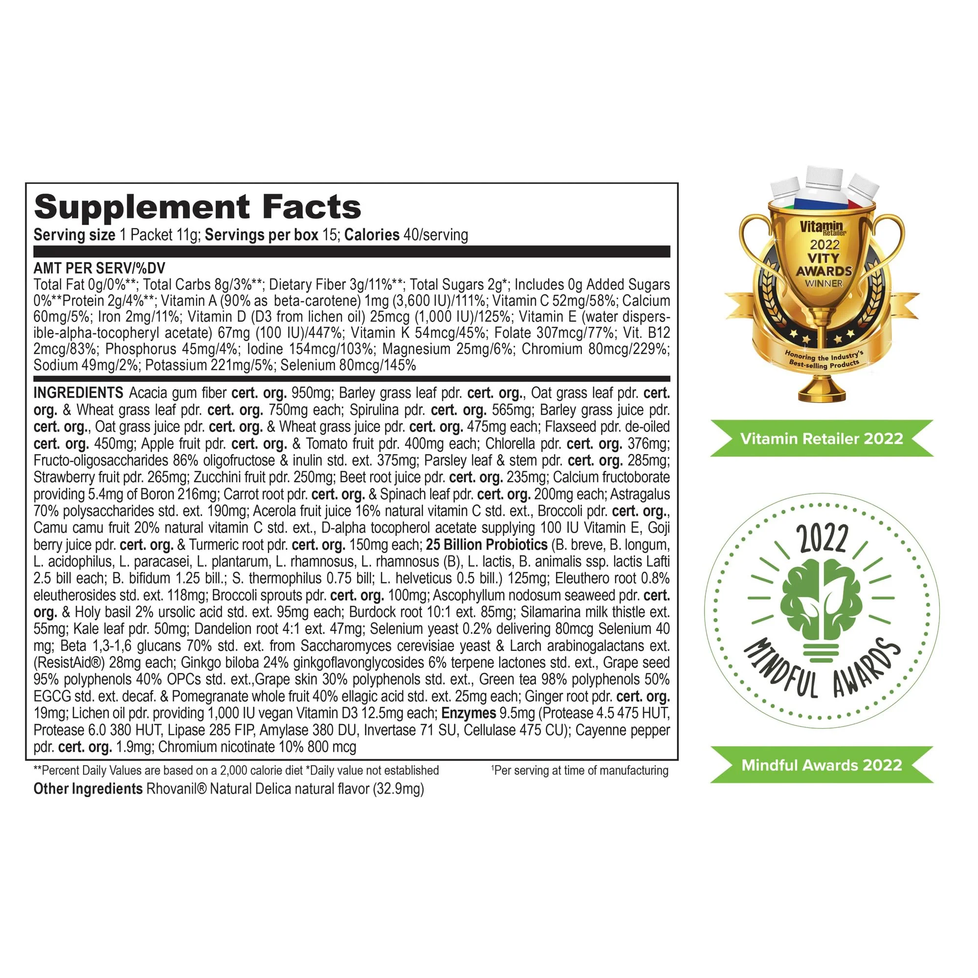 Vibrant Health Green Vibrance Packets – Travel-Friendly Vegan Superfood Powder, 15 Packets - Image 11