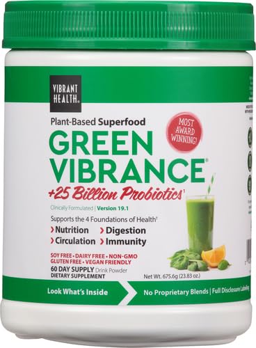 Vibrant Health Green Vibrance Powder – 23.28 oz | Dairy Free, Vegan, Gluten Free - Image 2