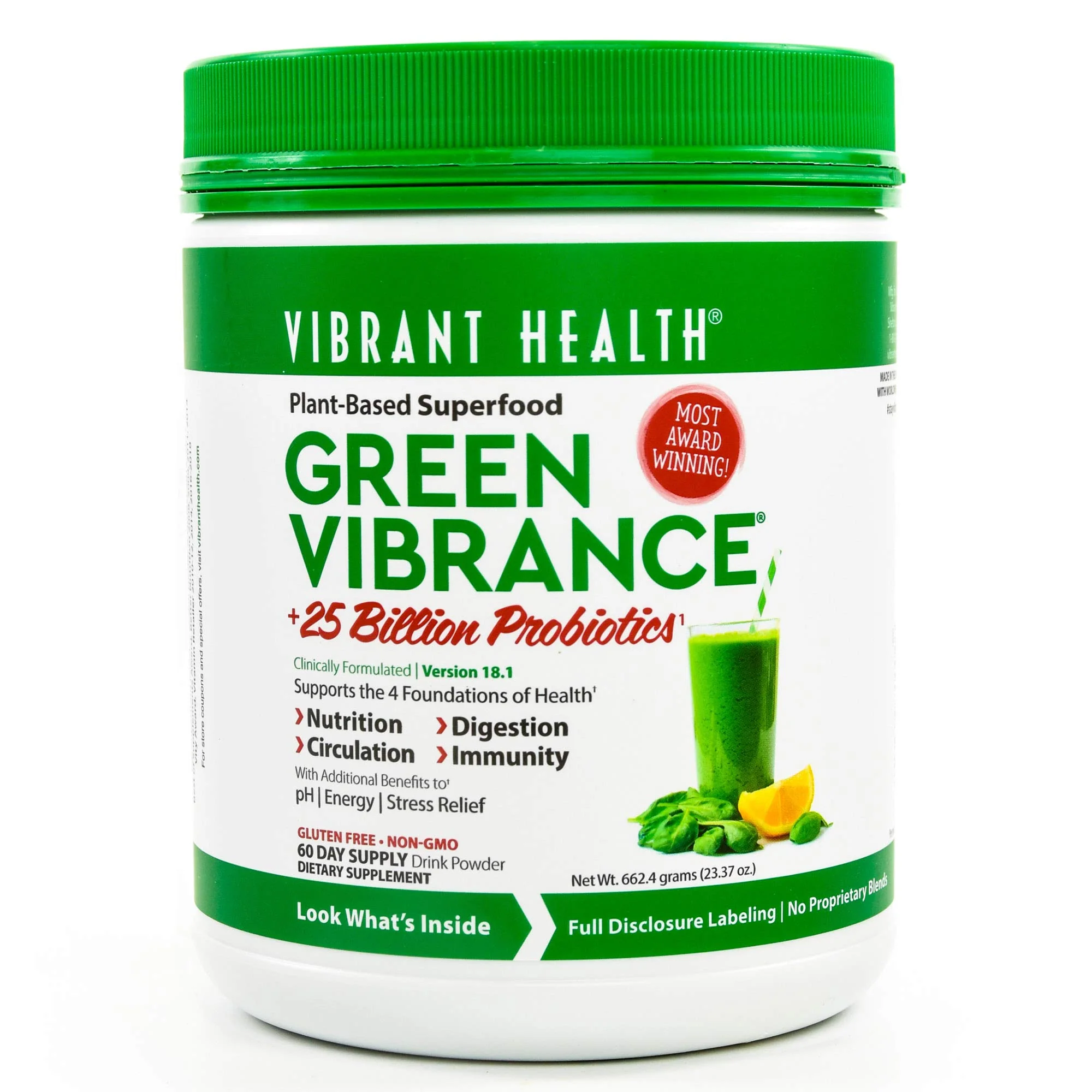 Vibrant Health Green Vibrance Powder – 23.28 oz | Dairy Free, Vegan, Gluten Free - Image 3