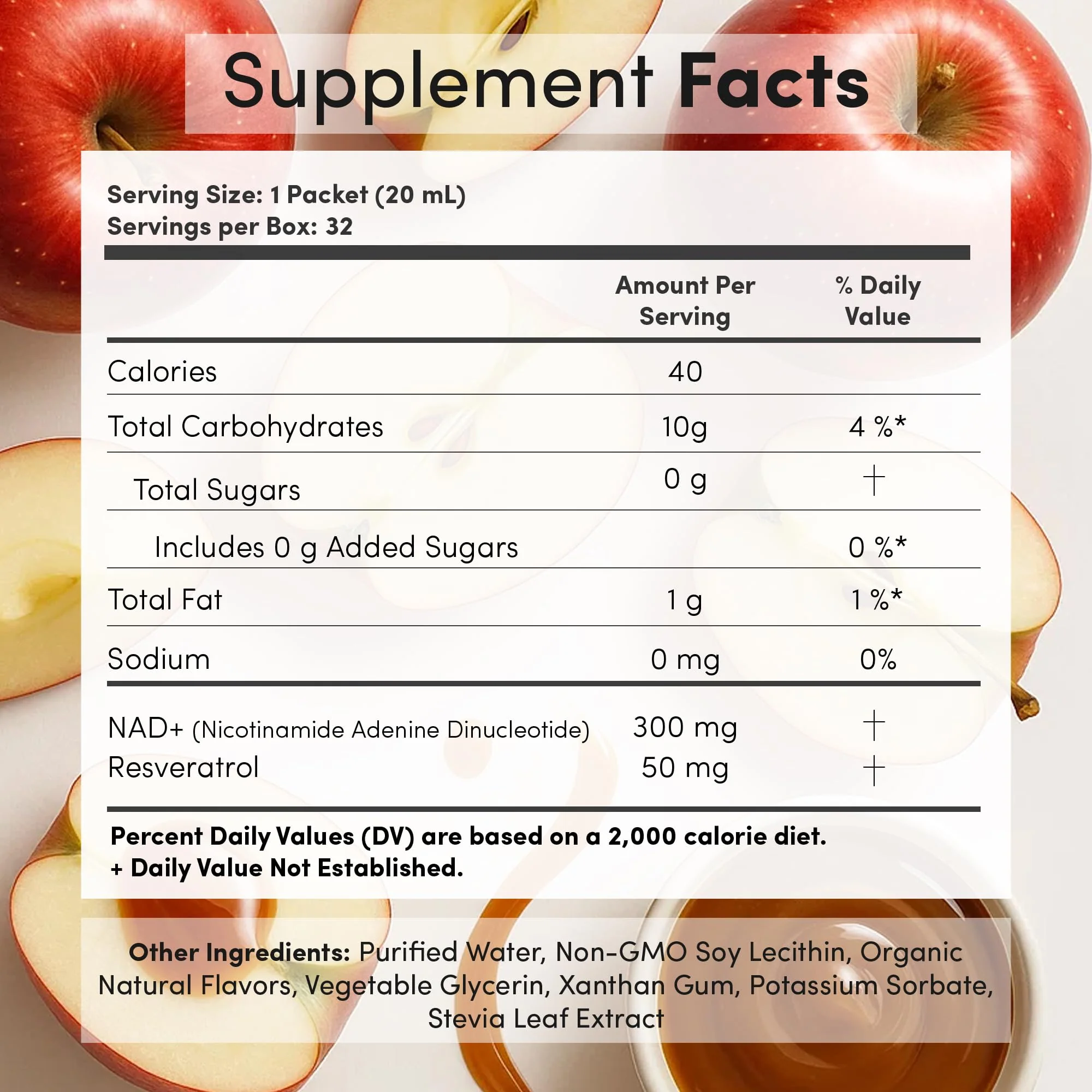 Vida Lifescience Liposomal NAD+ + Resveratrol — Vegan, Gluten-Free, Non-GMO (32 Packets) - Image 2