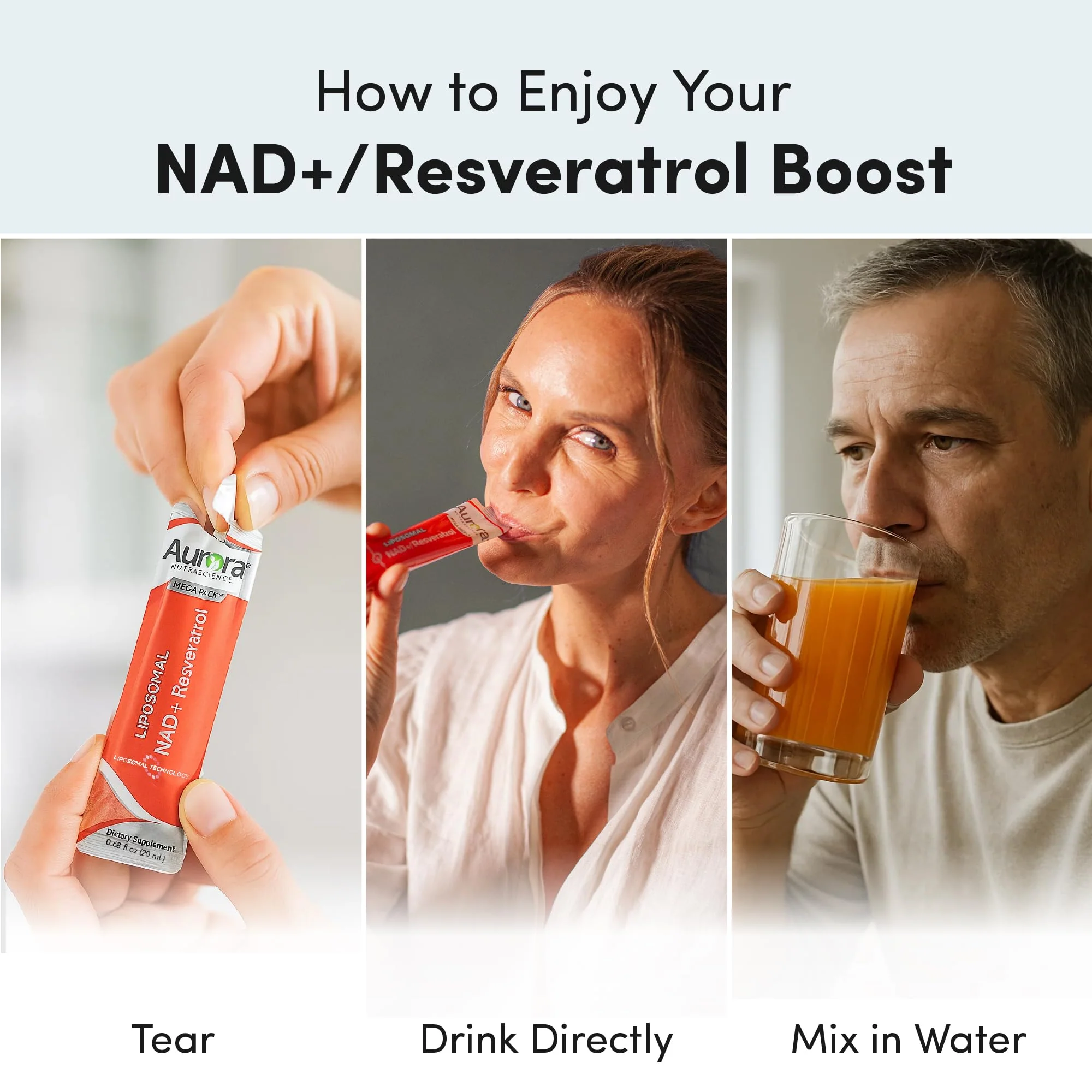 Vida Lifescience Liposomal NAD+ + Resveratrol — Vegan, Gluten-Free, Non-GMO (32 Packets) - Image 6