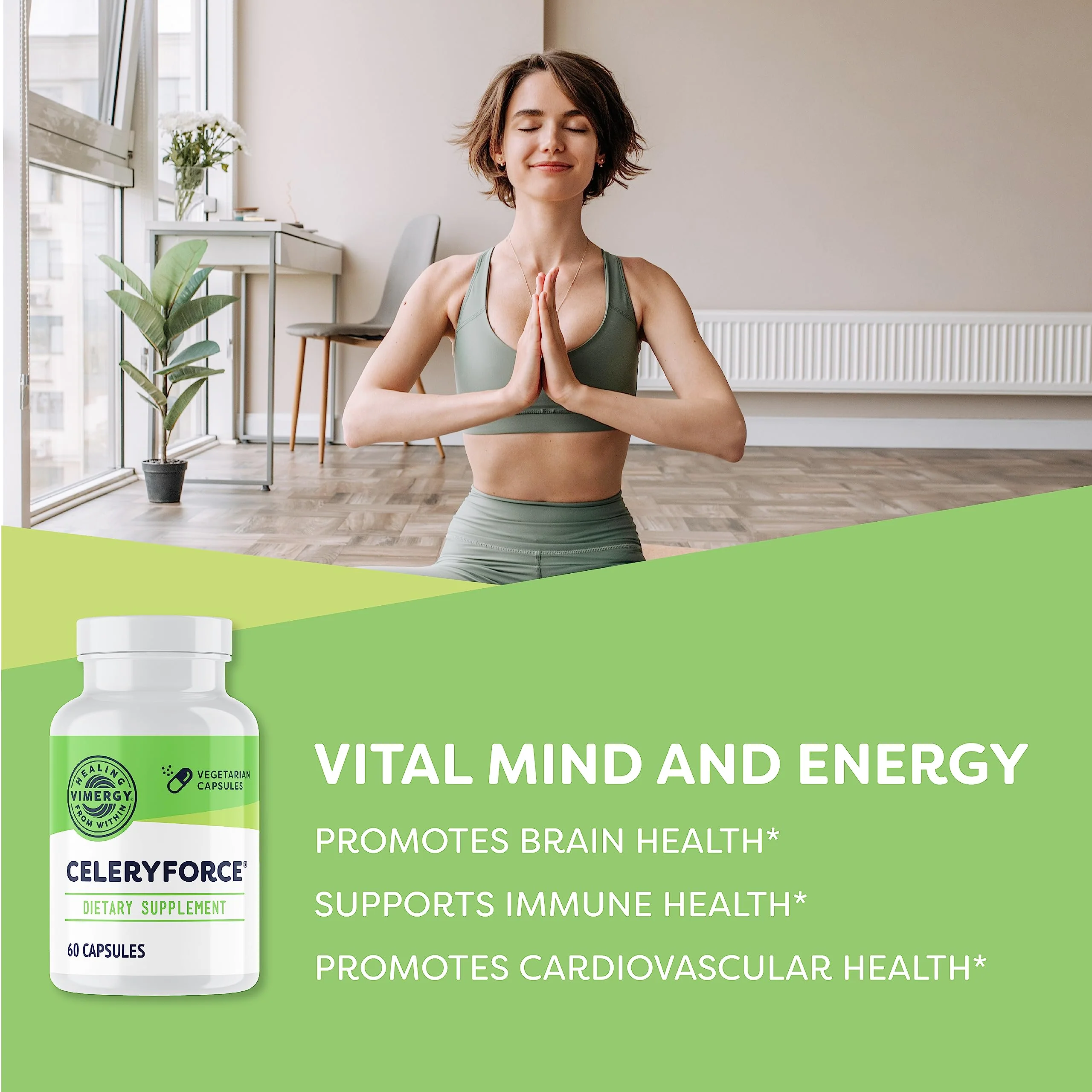 Vimergy Celeryforce – Nutrients and Amino Acids – Supports Your Wellness Routine* – Kosher, Vegan & Gluten-Free – 60 Capsules - Image 2