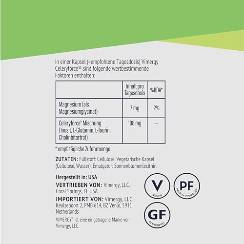 Vimergy Celeryforce – Nutrients and Amino Acids – Supports Your Wellness Routine* – Kosher, Vegan & Gluten-Free – 60 Capsules - Image 6