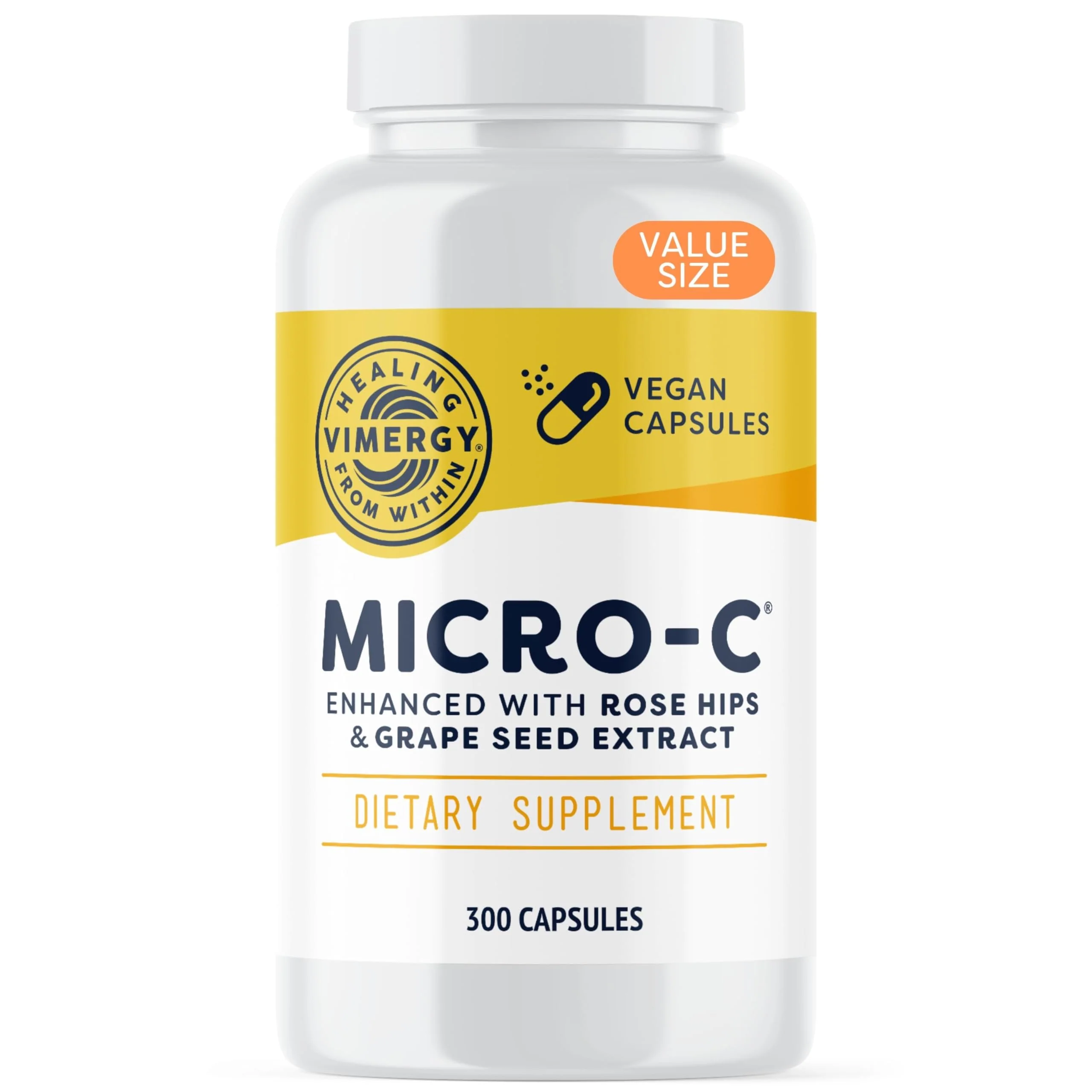 Vimergy Micro-C Vitamin C Capsules – 500mg, 300 Count, Vegan, Kosher, Gluten-Free - Image 6