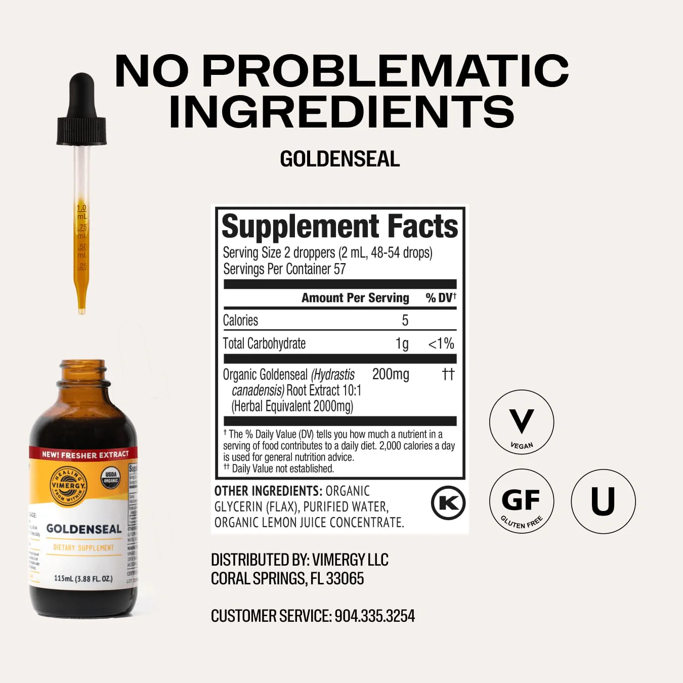 Vimergy USDA Organic Goldenseal Tincture – 115 mL, 57 Servings, Alcohol-Free - Image 16