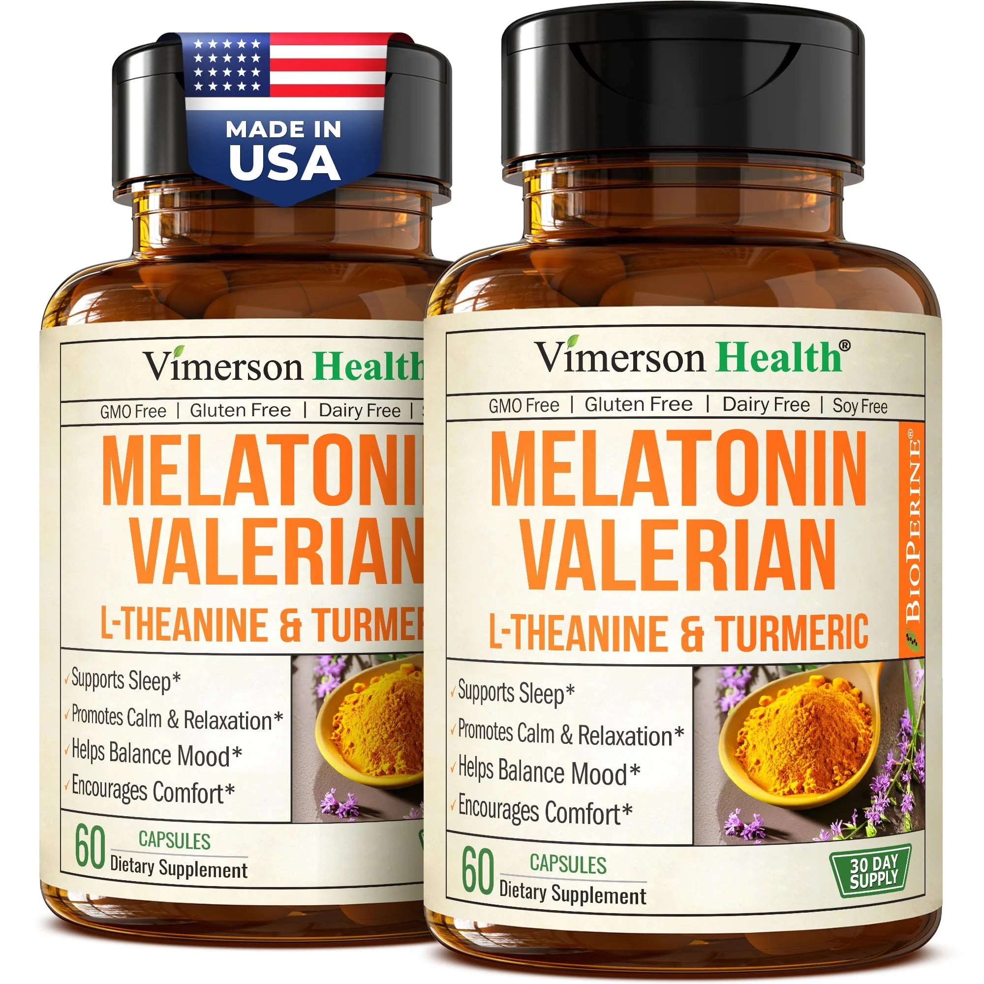 Vimerson Health Melatonin Sleep Aid with L-Theanine & Valerian – 2 Pack - Image 10