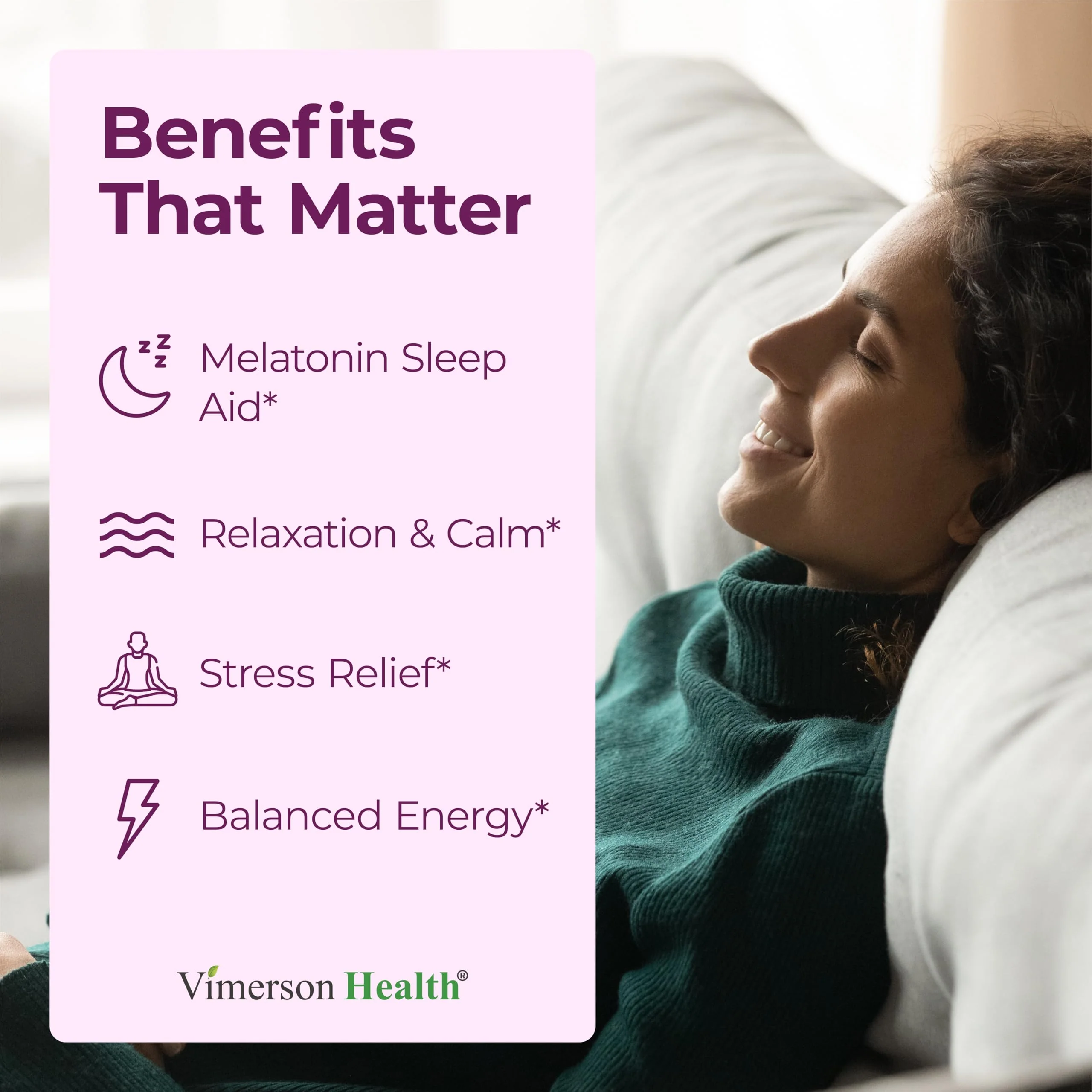 Vimerson Health Melatonin Sleep Aid with L-Theanine & Valerian – 2 Pack - Image 11
