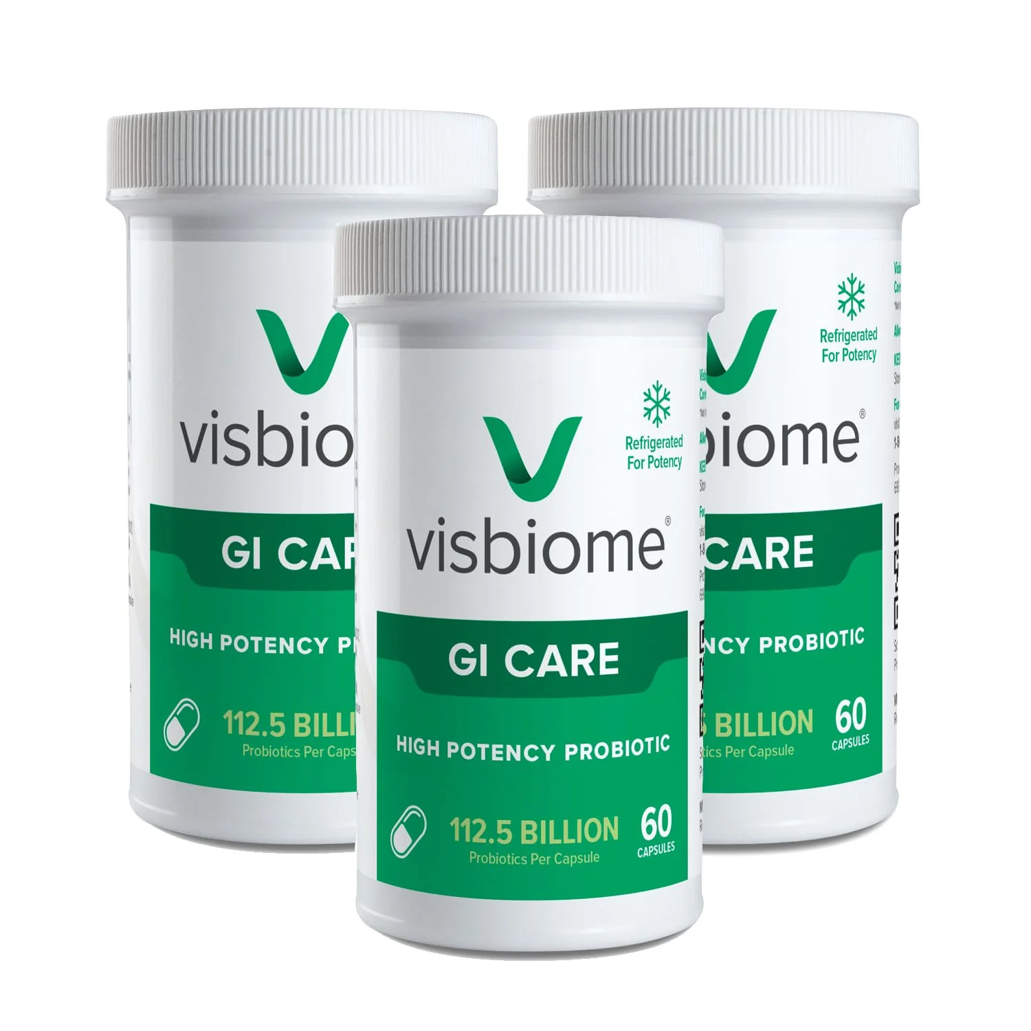Visbiome GI Care - High Potency Probiotic (112.5B CFU) - 180 Capsules | Made in USA