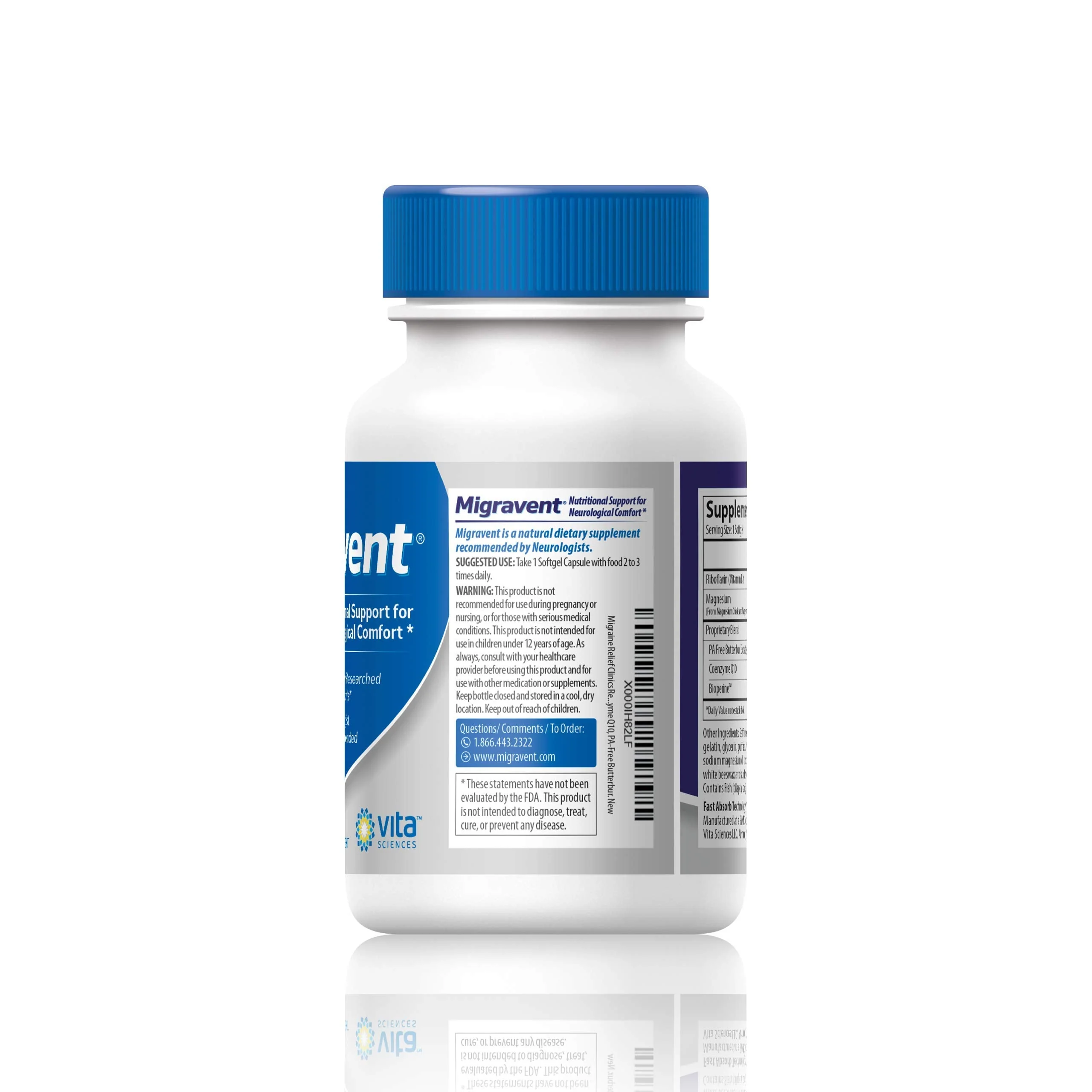Vita Sciences Migravent – Advanced Nutritional Formula with Magnesium, CoQ10, Vitamin B2 & Butterbur for Brain & Circulatory Wellness – 60 Capsules - Image 10