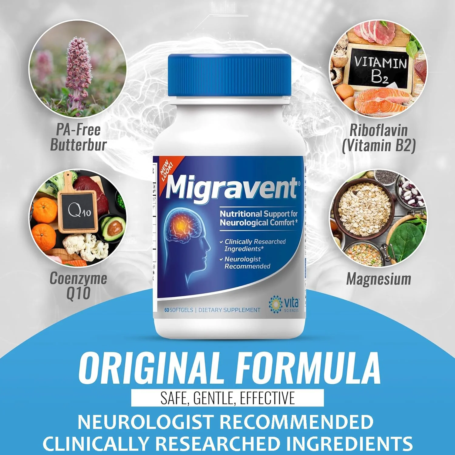 Vita Sciences Migravent – Advanced Nutritional Formula with Magnesium, CoQ10, Vitamin B2 & Butterbur for Brain & Circulatory Wellness – 60 Capsules - Image 8